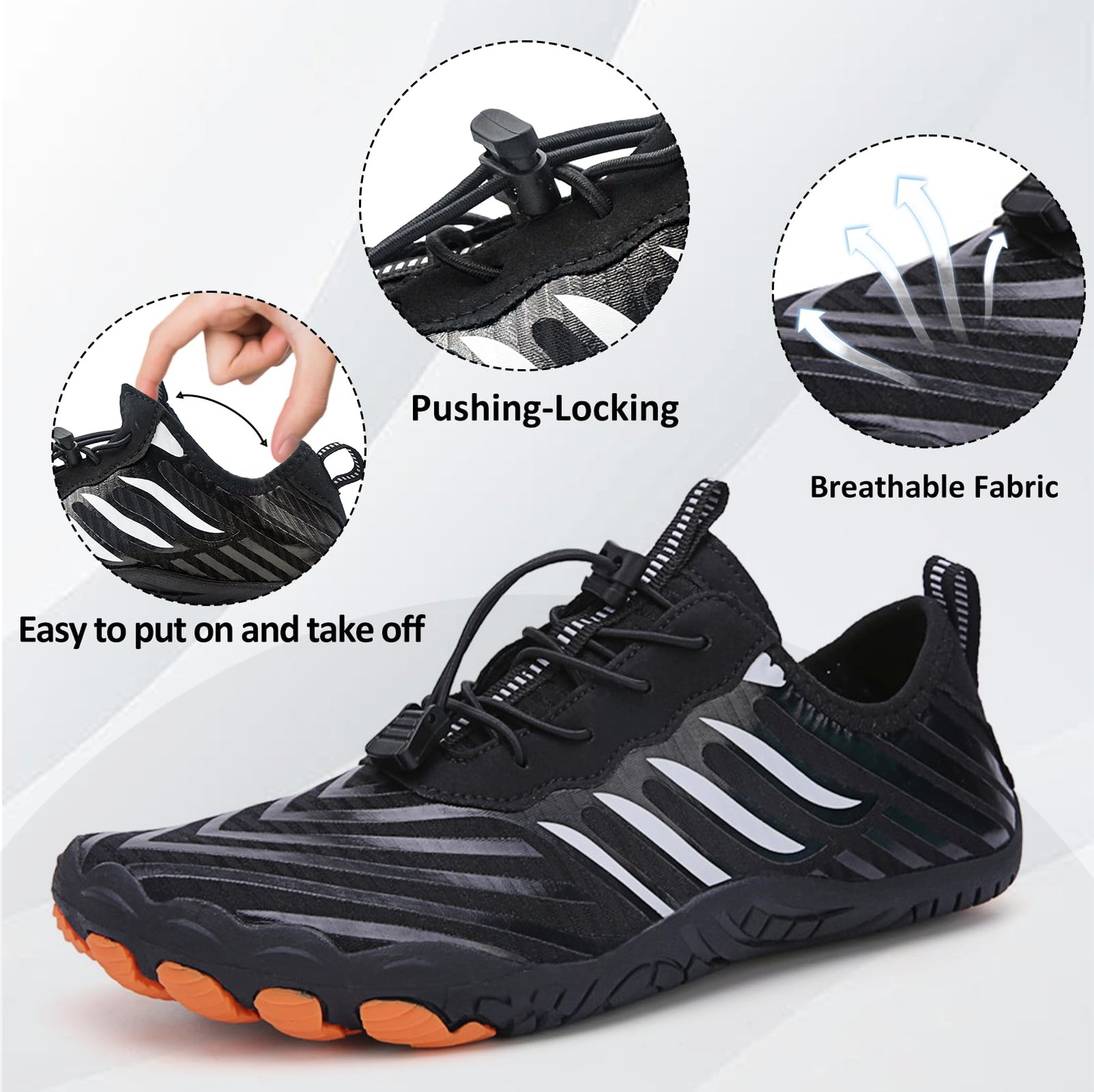 Imtosec Grounded Barefoot Footwear for Women Men, Quick Dry Hike Barefoot Sho...