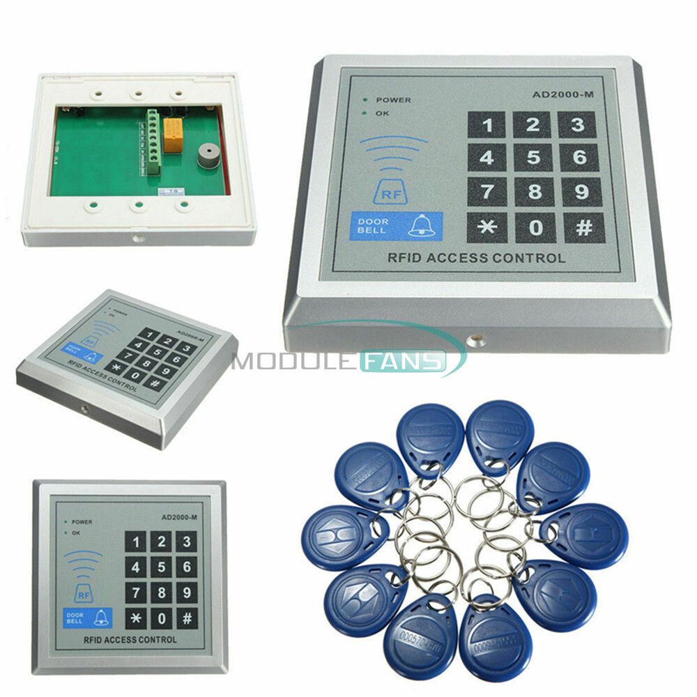 500 User Entry Door Lock Access Security RFID Proximity Control System +10 Keys