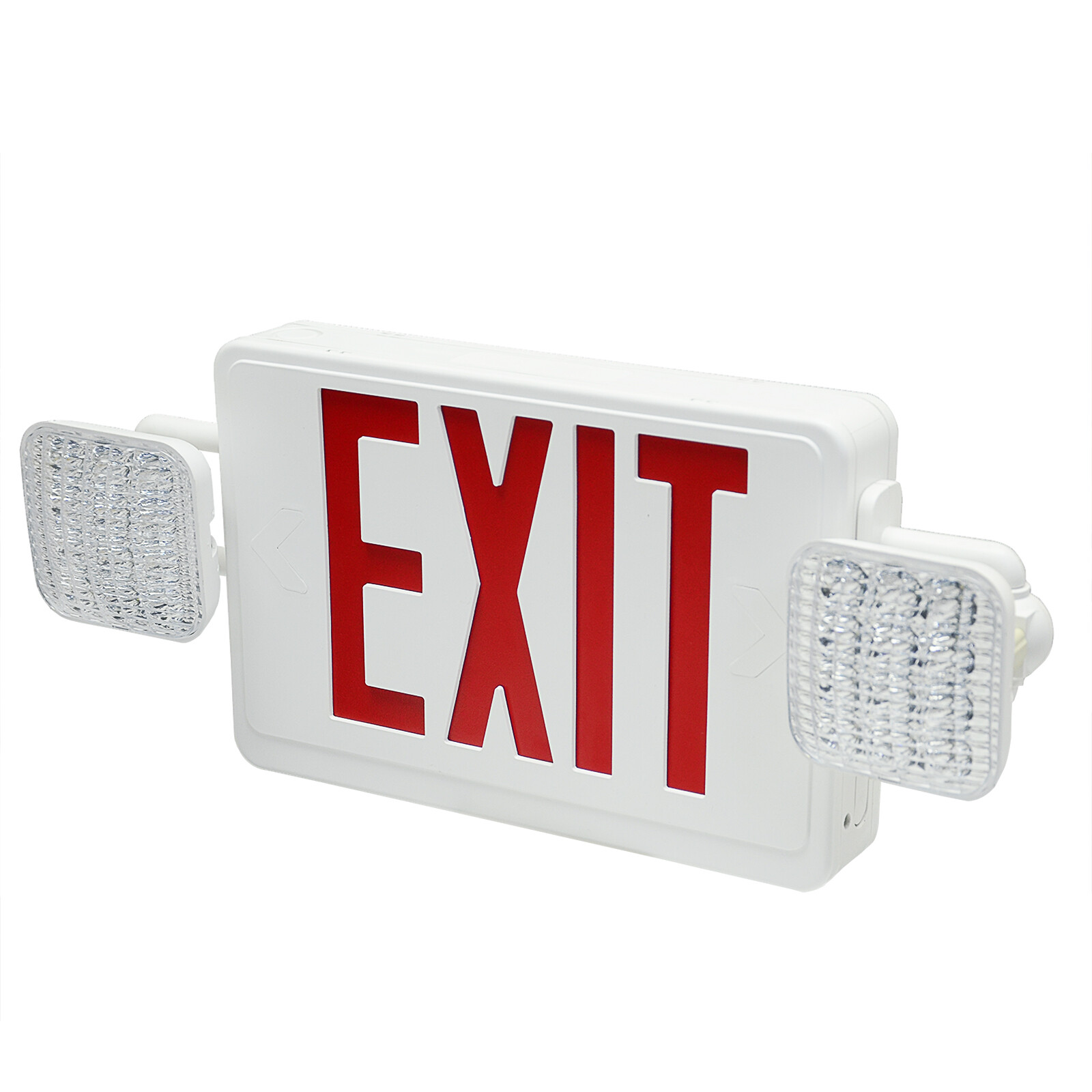 2Pack LED Exit Sign Emergency Light Compact Combo UL listed Battery Backup (red)