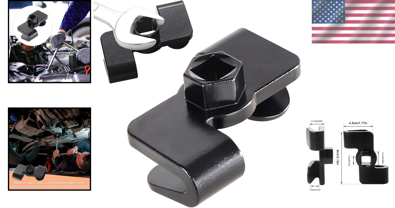 Universal Wrench Extender Tool - Durable Carbon Steel for 1/2" Drive