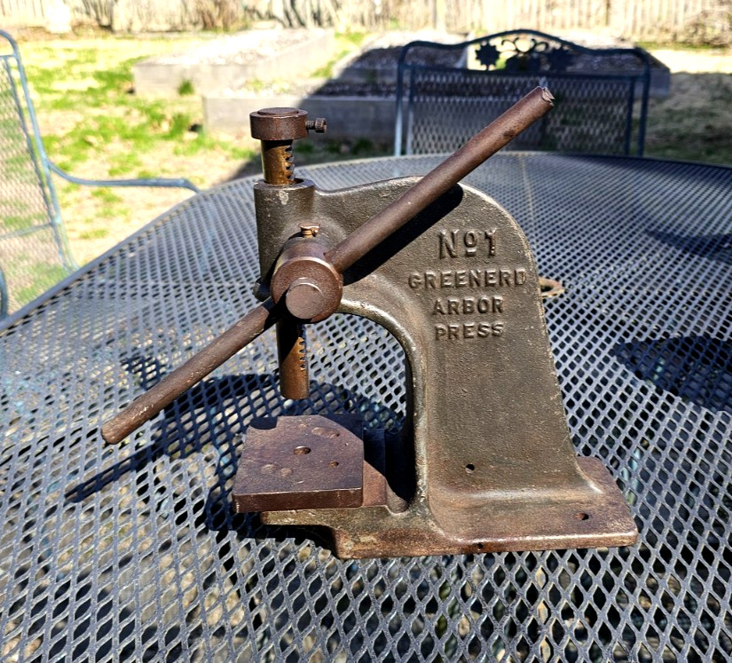 GREENERD No. 1 Arbor Press Bench Top Machinist, Gunsmith, Punch Die, 1/4 TON