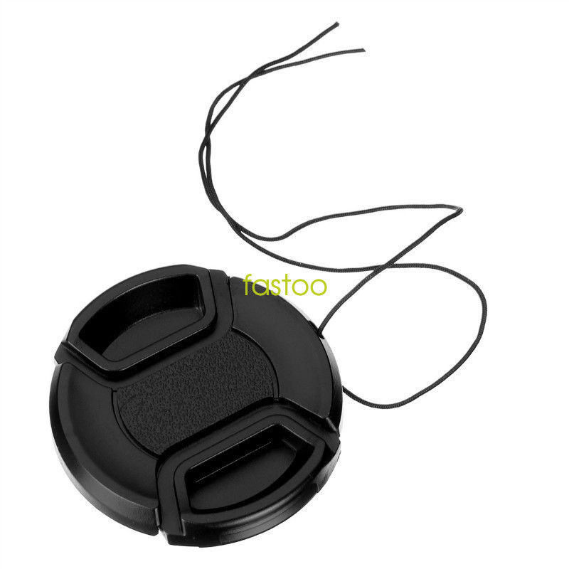 82mm Lens Cap Cover Centre Pinch for Canon Nikon Camera Black