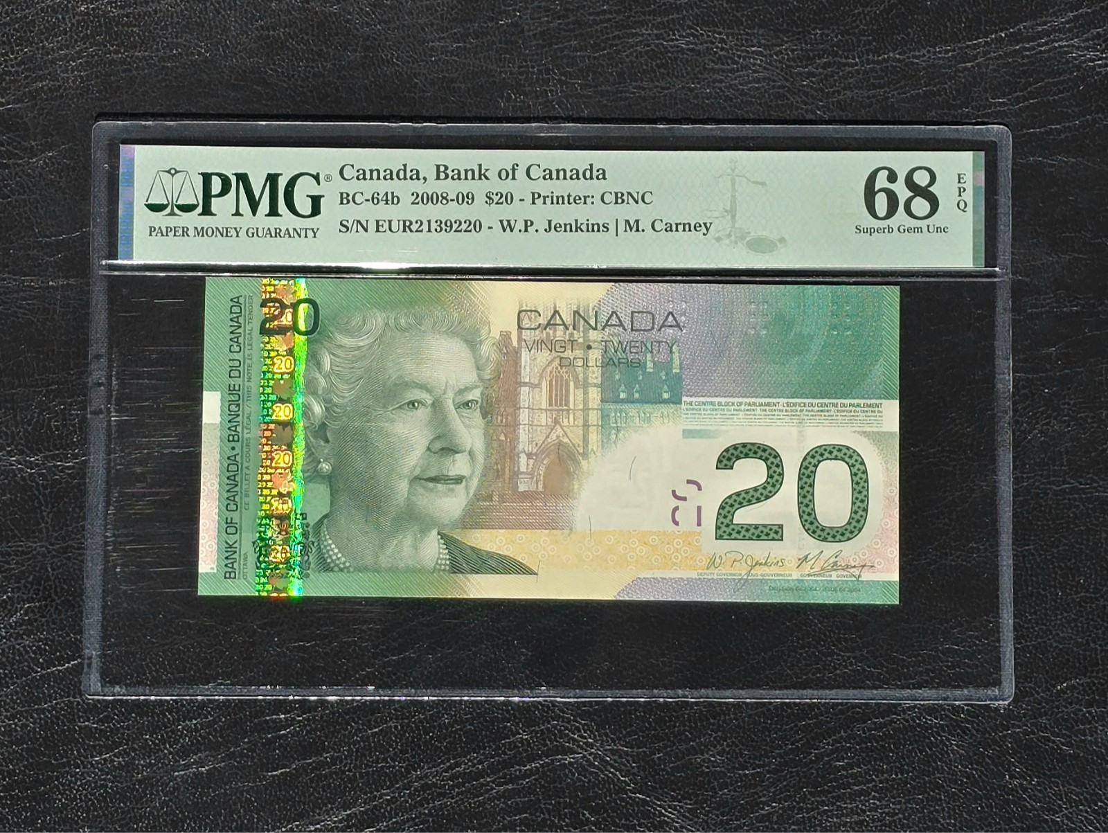 Canada 20 Dollars 2008-09 P-64b PMG 68 EPQ