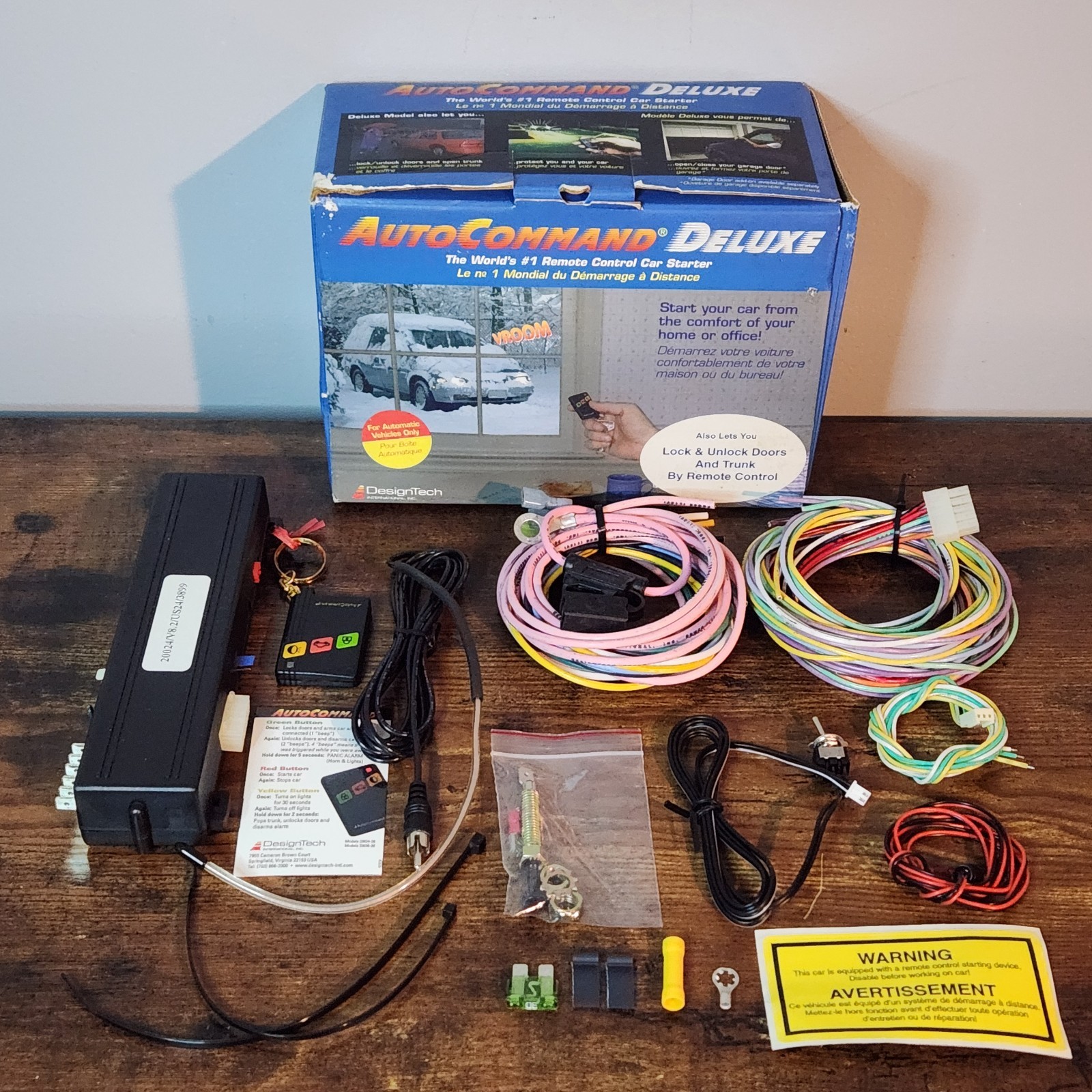 AutoCommand Deluxe Remote Car Starter System – DesignTech 20024 – New in Box