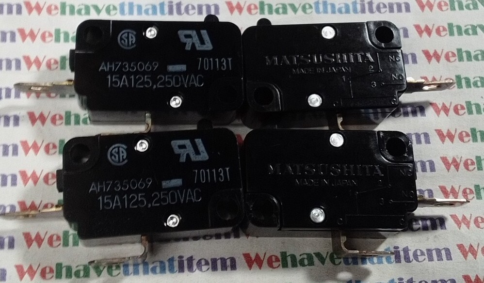 MATSUSHITA / AH72504609 / MICROSWITCH NEW BULK SWITCH / 4 PIECES (qzty)