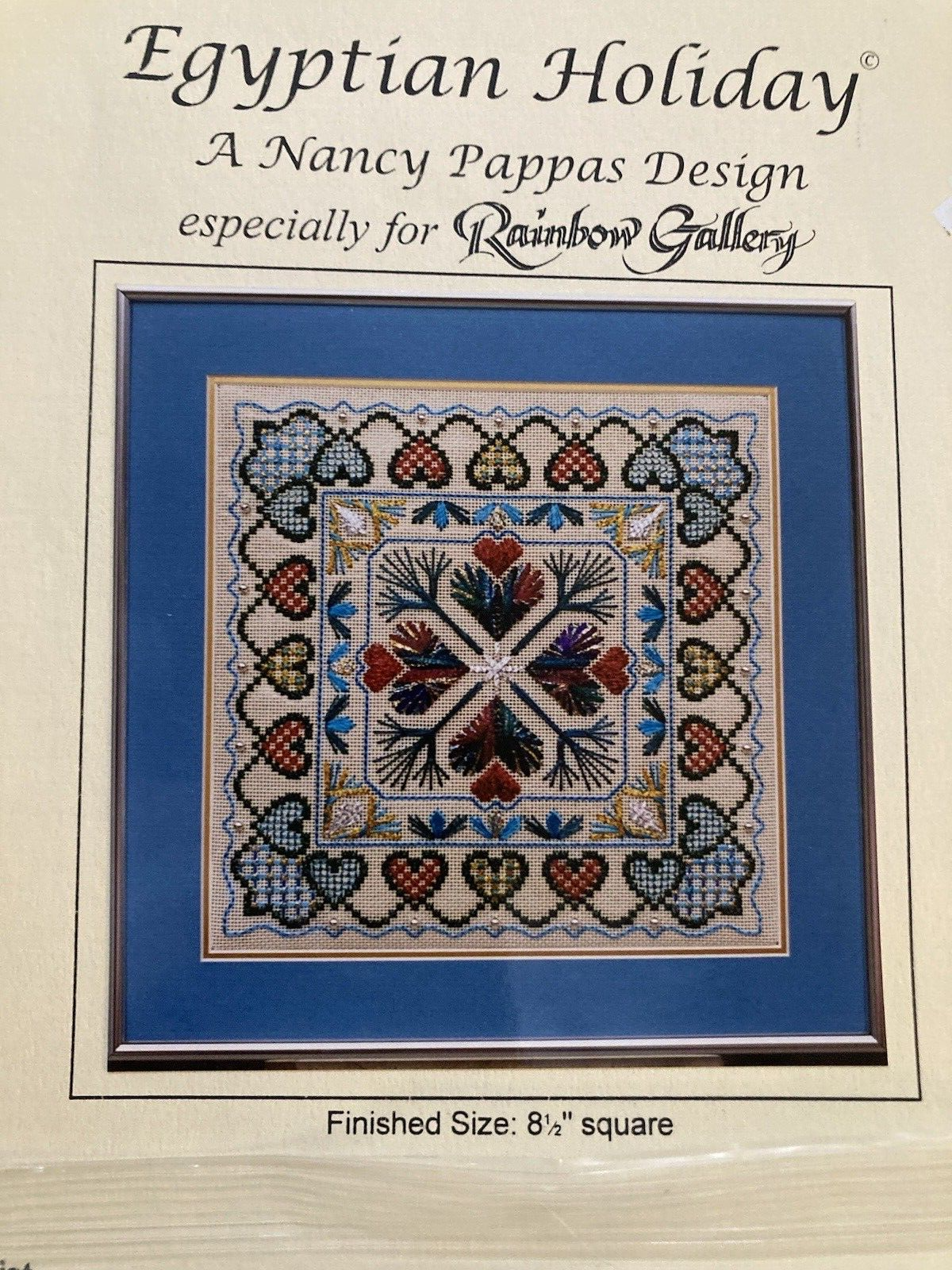 Vtg Rare Rainbow Gallery Egyptian Holiday needlepoint 1998 pattern #EGHC