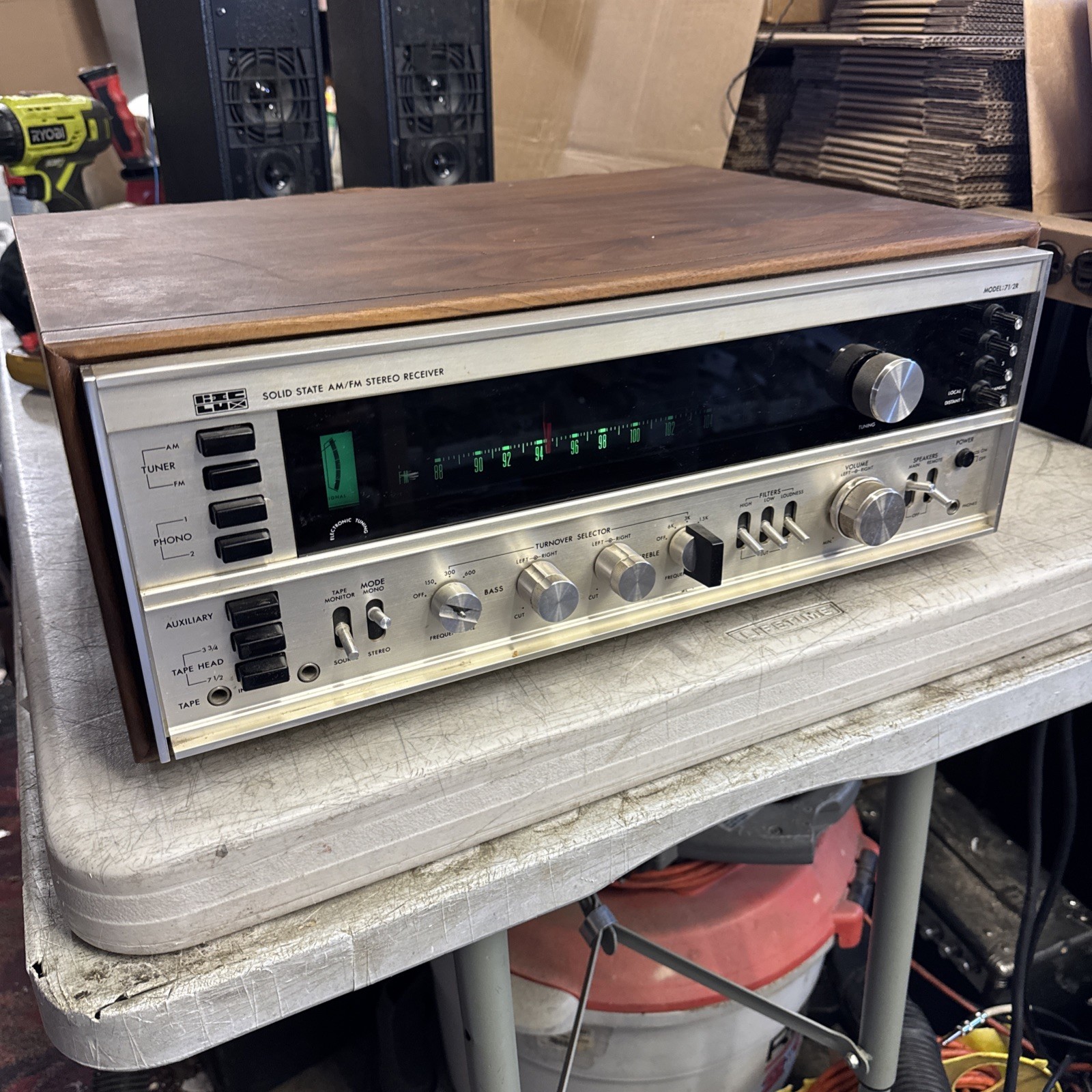 1970s Luxman BIC LUX 71/2R Receiver monster Stereo Audiophile w/ Wood Cabinet