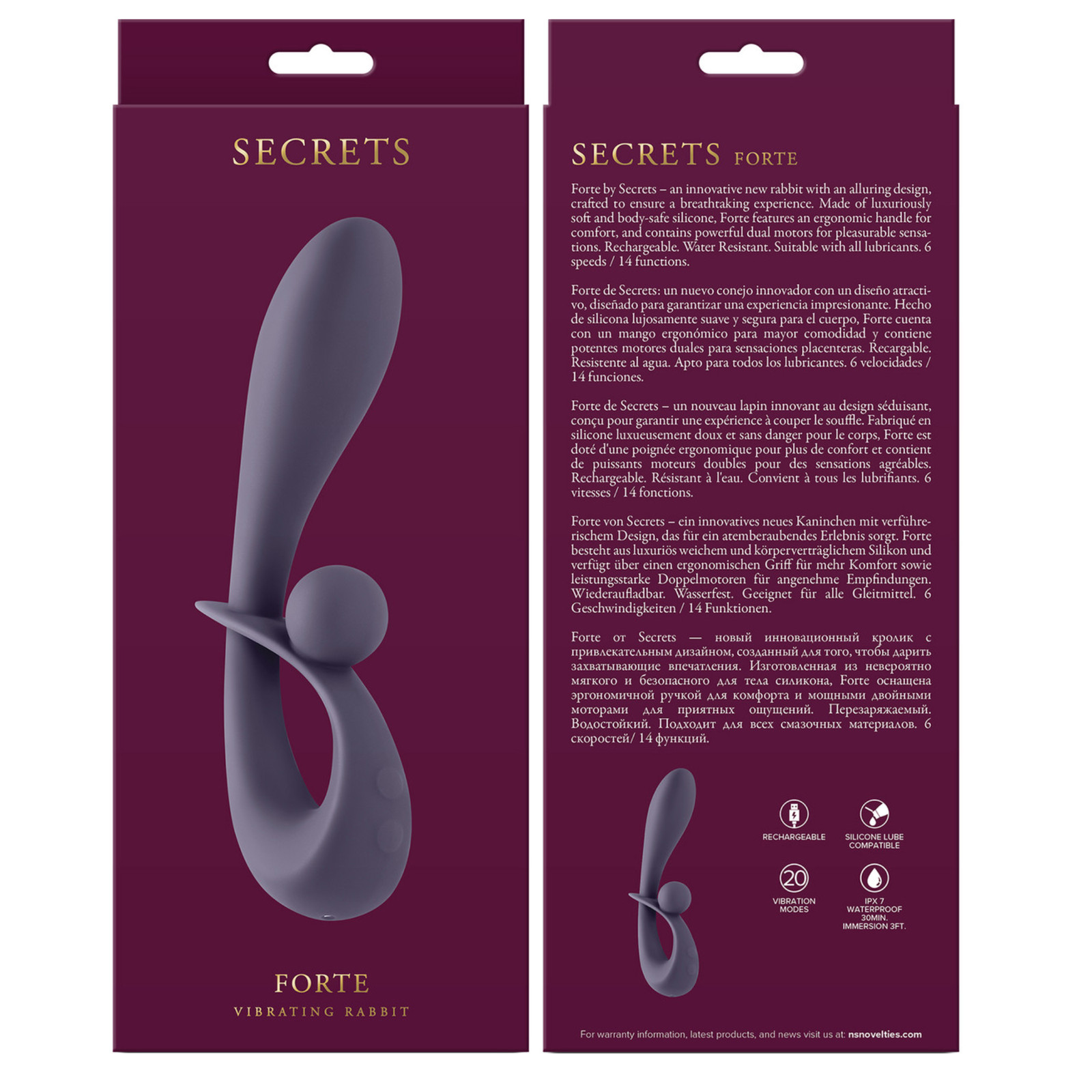 Rechargeable Rabbit Vibrator Silicone Dual Stimulation Clit G-spot Vibrator