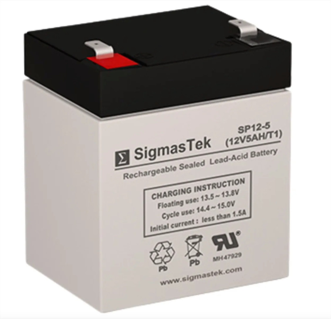 SigmasTek SLA Rechargeable Battery Replaces Leoch DJW12- 4.5 12V 5 AH F1 Battery