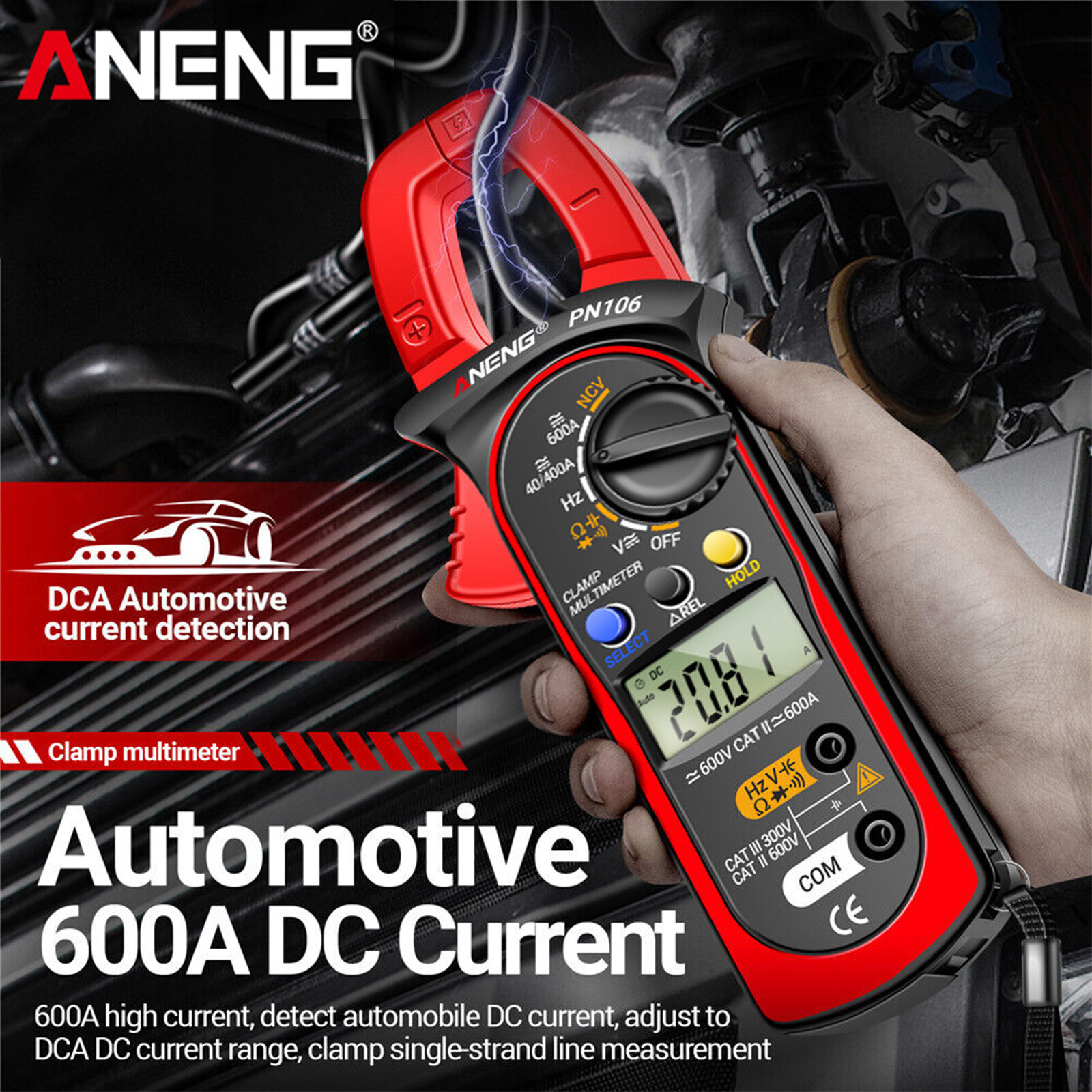 NEW AC/DC Current Digital Clamp Meter Amp Multimeter Handheld Tester 4000 Counts