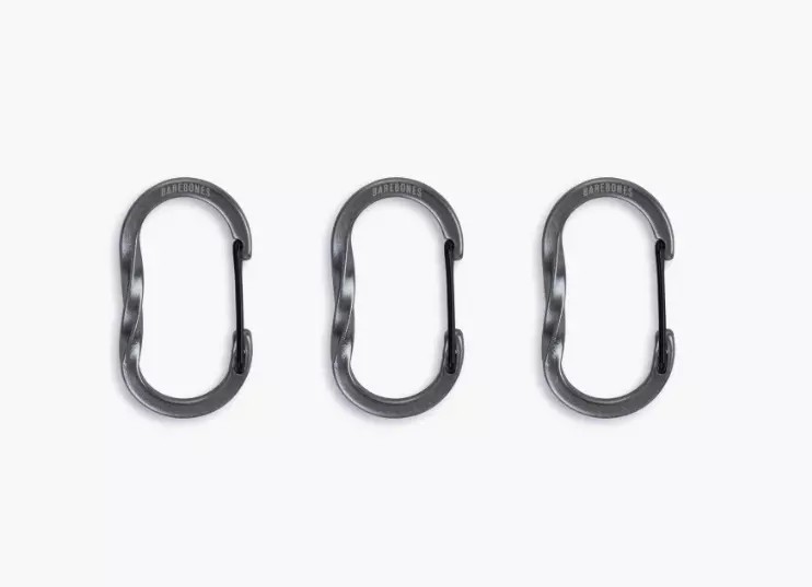 Barebones Living Small Wiregate Black Carabiner For Outdoor Use - STC-620