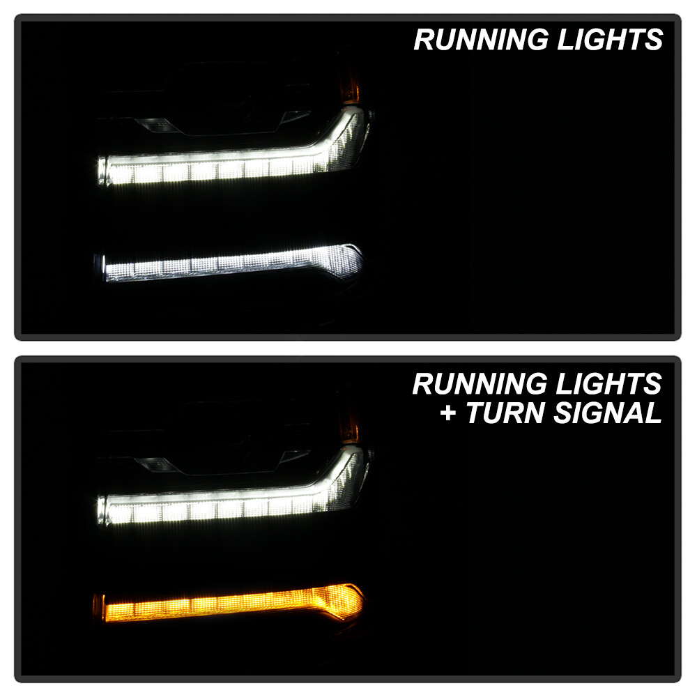 FULL LED 2016-18 Chevy Silverado 1500 Type DRL Projector Headlights SET (Primed)