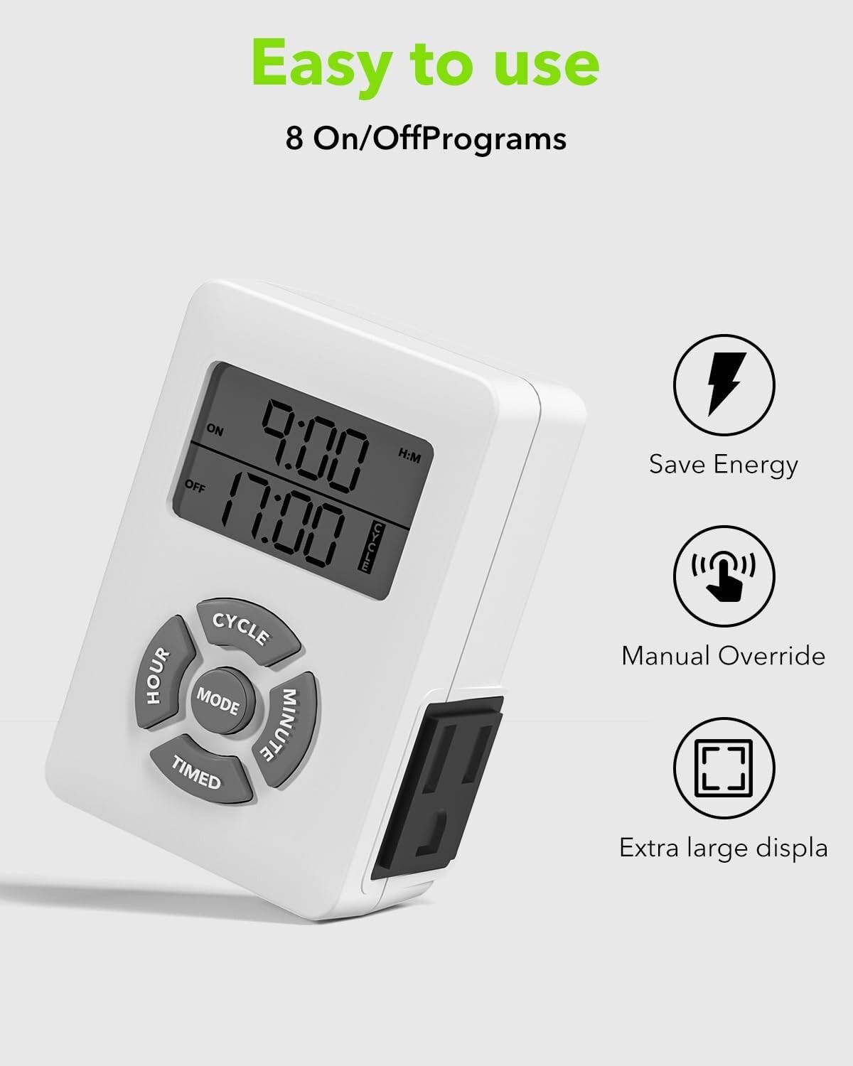 BN-LINK Digital Timer, Repeat Cycle Intermittent Timer Plug with Countdown Delay