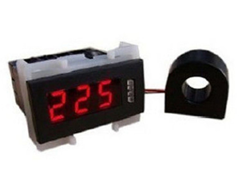 NEW 2In1 Mini AC 600V 100A Red LED Digital Panel Amp Voltage Combo Meter With CT