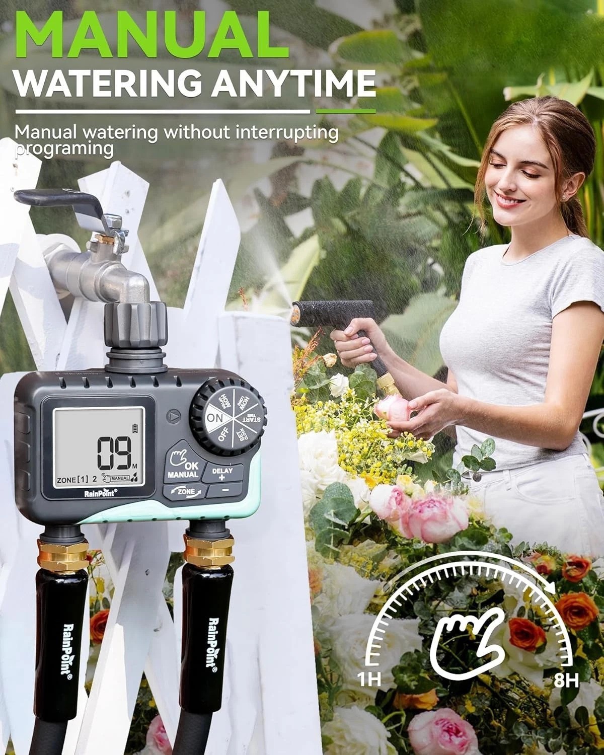 Automatic Sprinkler Timer - 2 Zone Irrigation Control