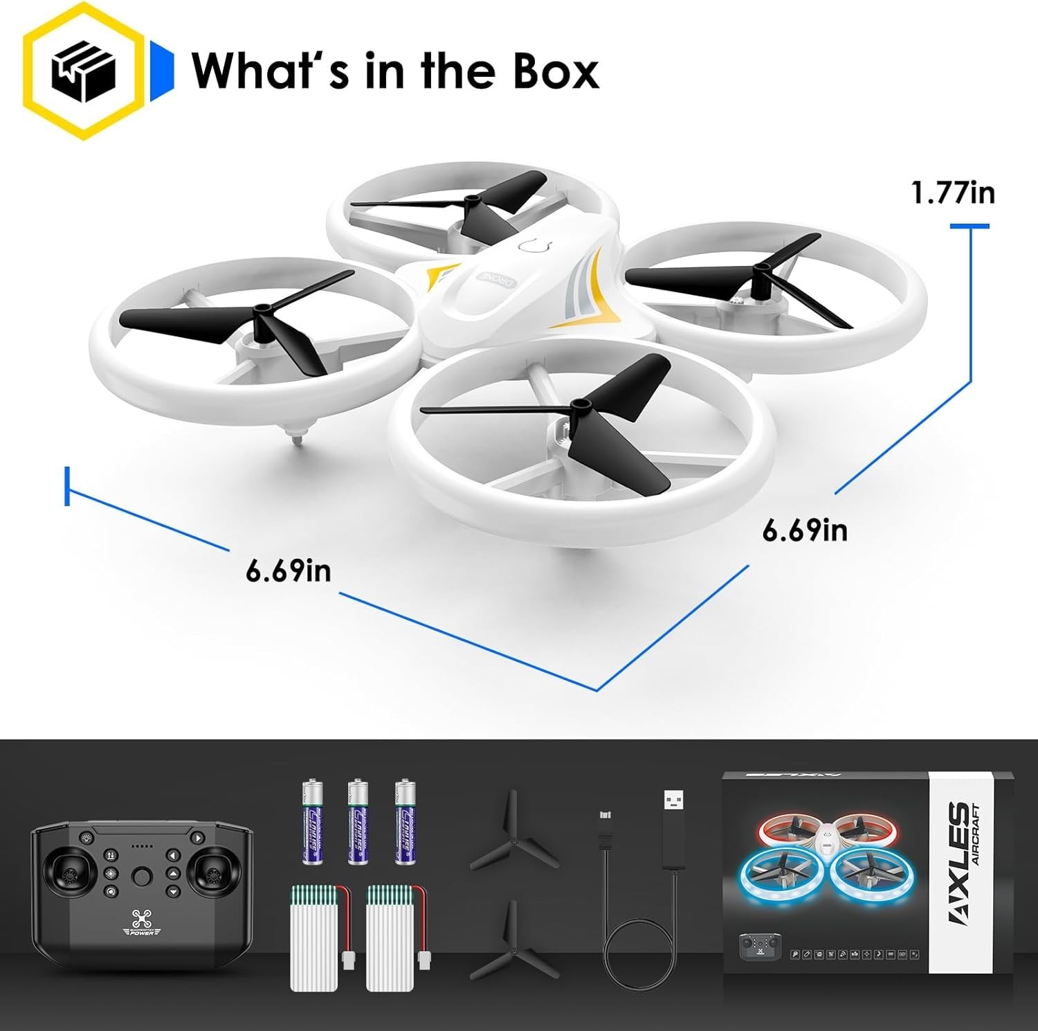 Drones for Kids, RC Drone with Cool Led Lights Mini Remote Control Beginner Dron