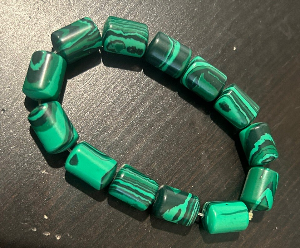 Green malachite Stretch bracelet