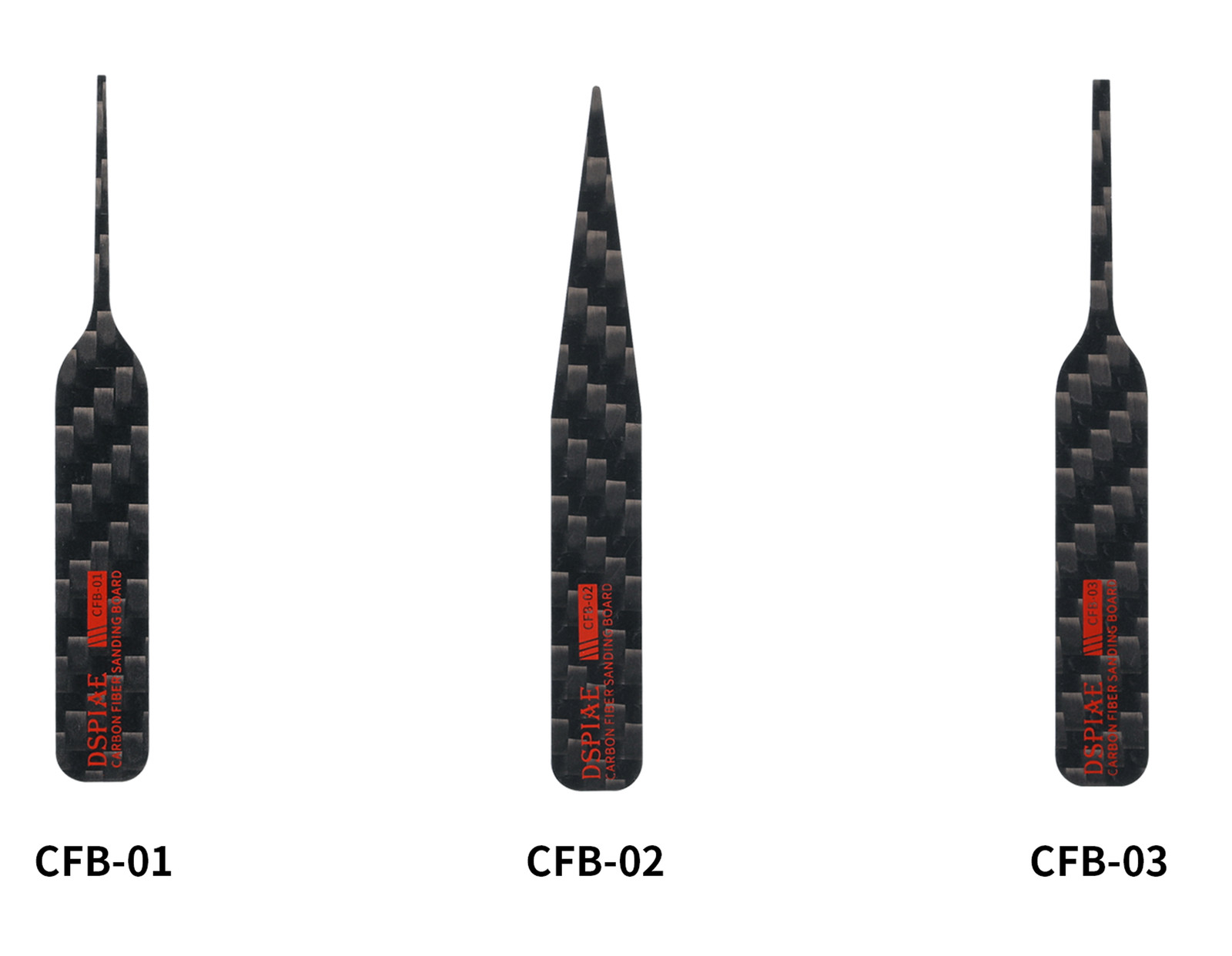 DSPIAE Irregular Carbon Fiber Sanding Stick CFB-S01 (3pcs) - US