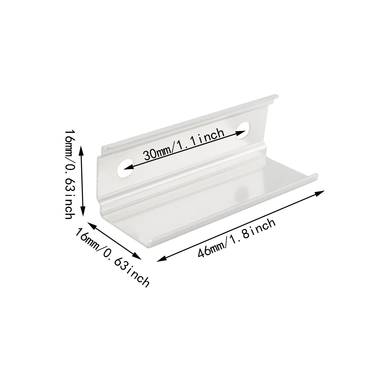 V-Shape LED Channel Extension Connectors with Mounting Screws 10 Pack Kit