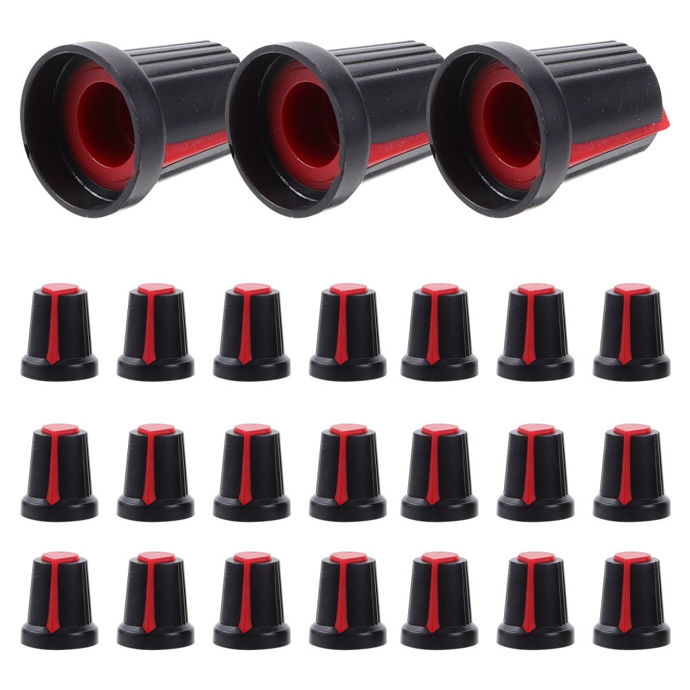 50 Pcs Electric Guitar Potentiometer Knob Handle Plastic Cap Pedal Knobs