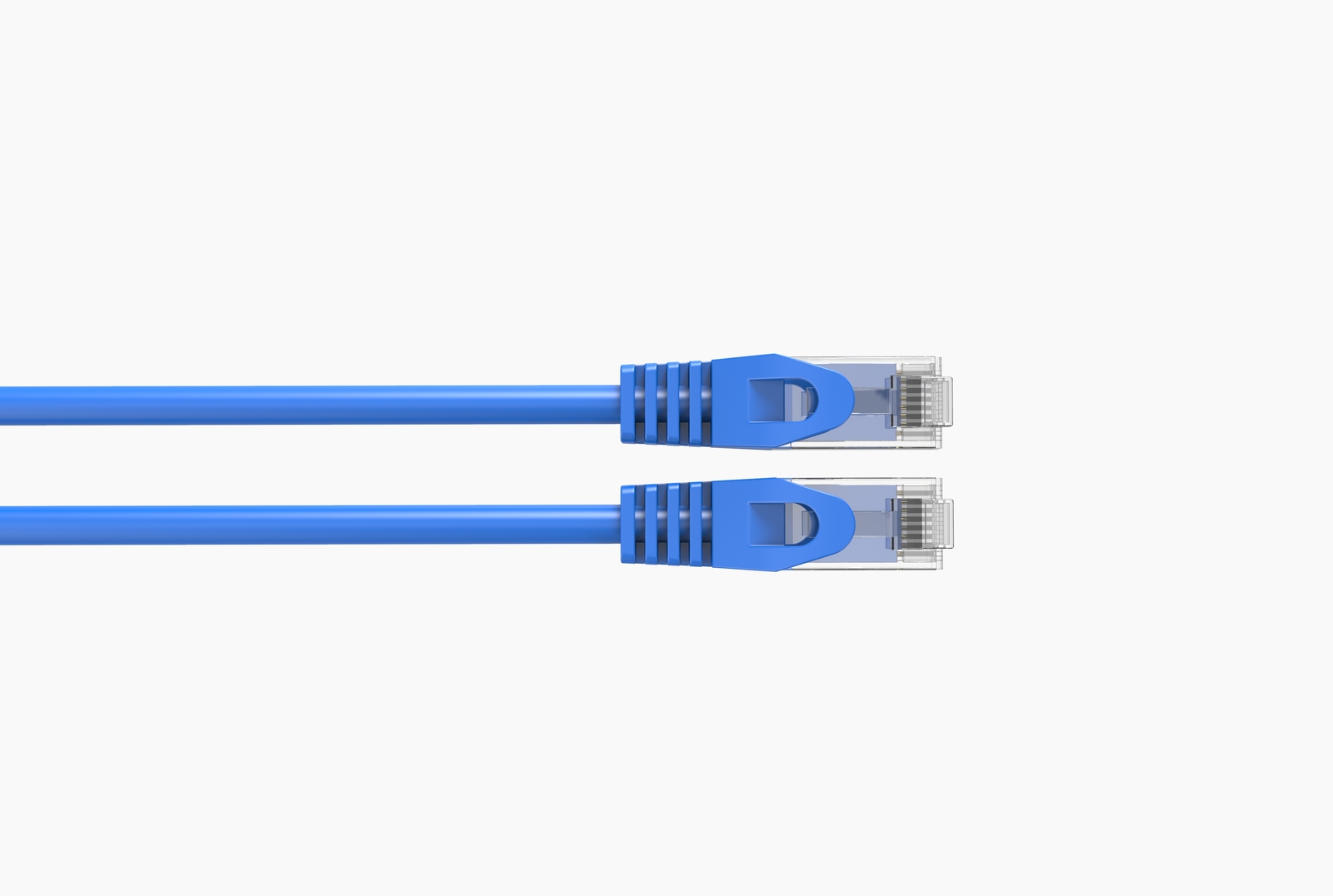 Cat6 Slim Patch Cable 28AWG Bare Copper RJ-45 Ethernet Cable 7ft Blue 25 Pack