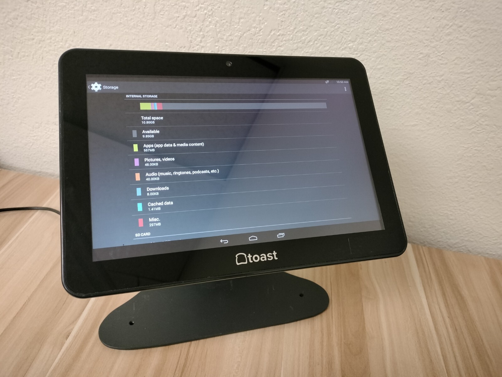 ELO Toast ESY10i1B 10" Touchscreen (ANDROID 4.4.2) POS System*READ DESC*