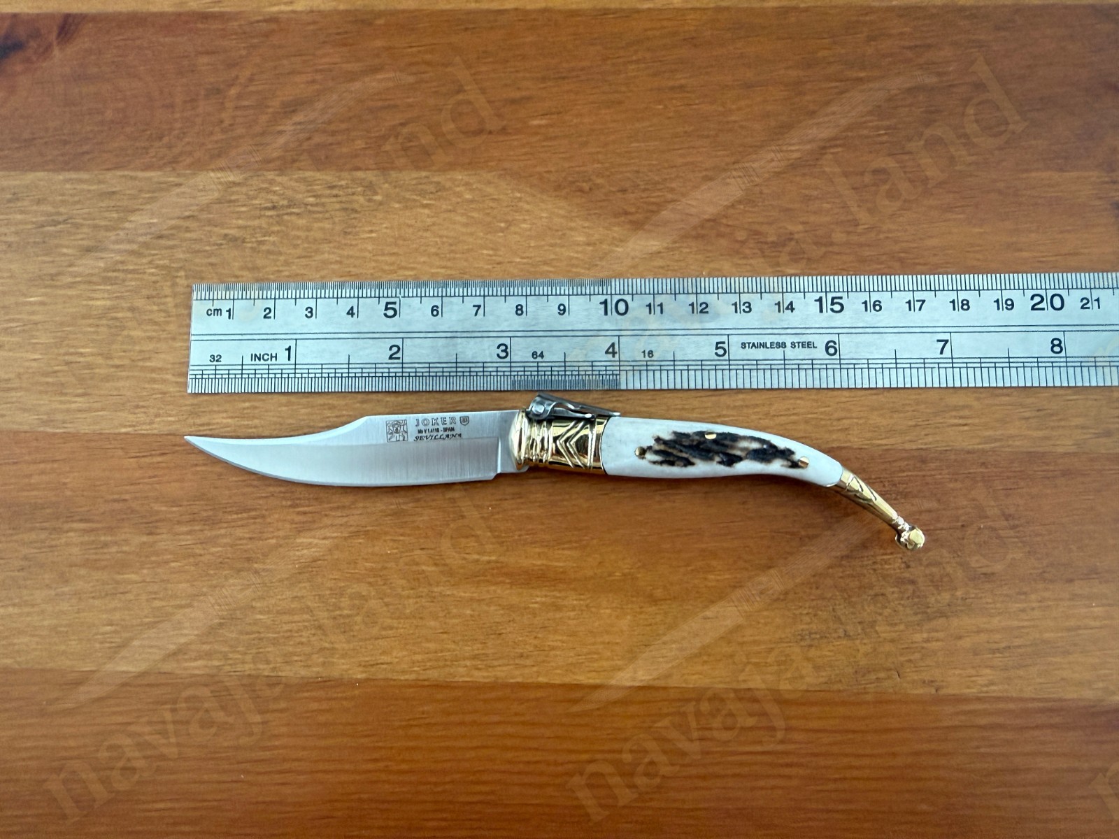 3” Navaja Joker Sevillana Knife Stag Horn Handle High Quality Handmade in Spain