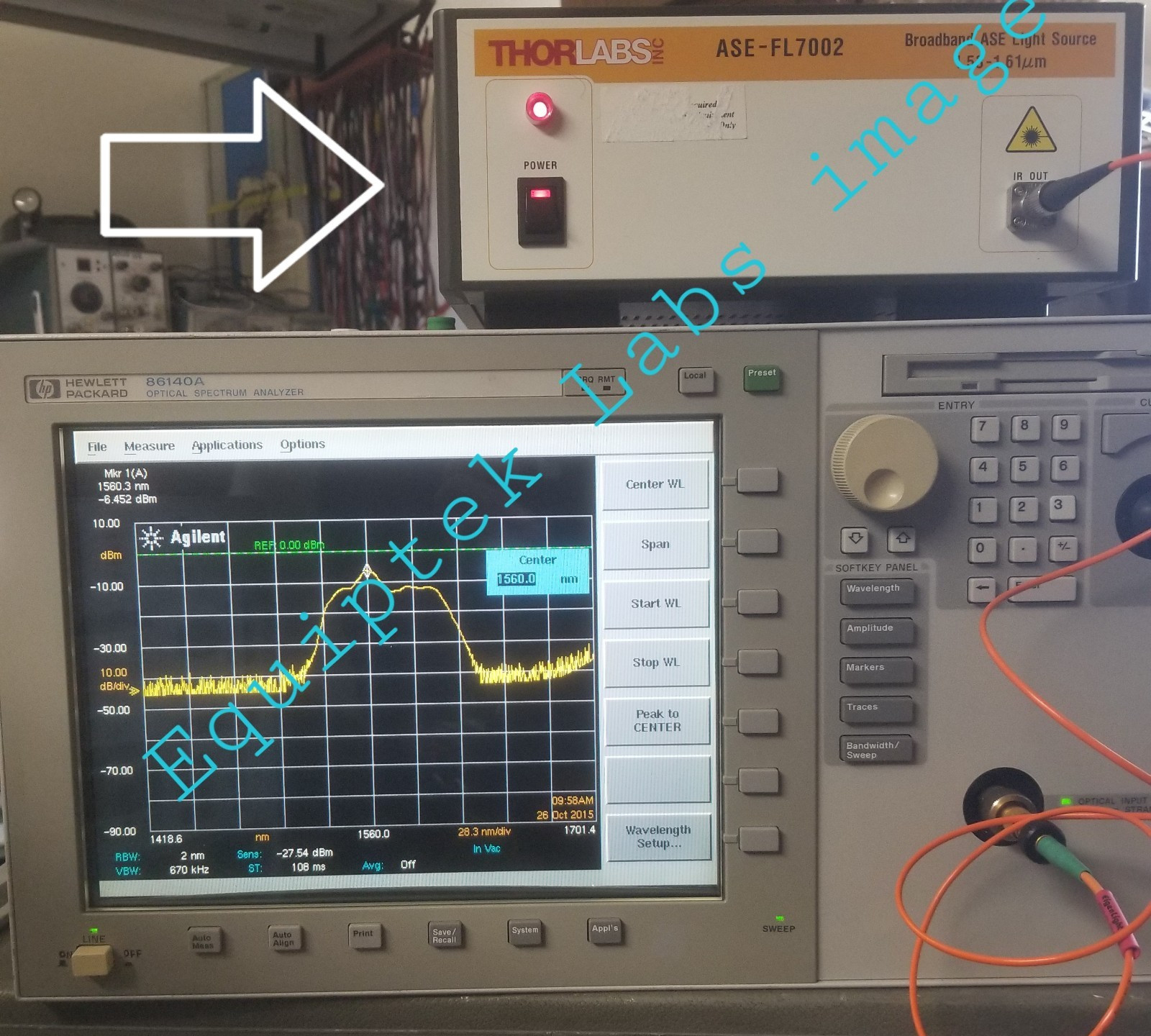 Broadband Multichannel Light Source 1530 nm - 1610 nm TESTED ThorLabs ASE-FL7002
