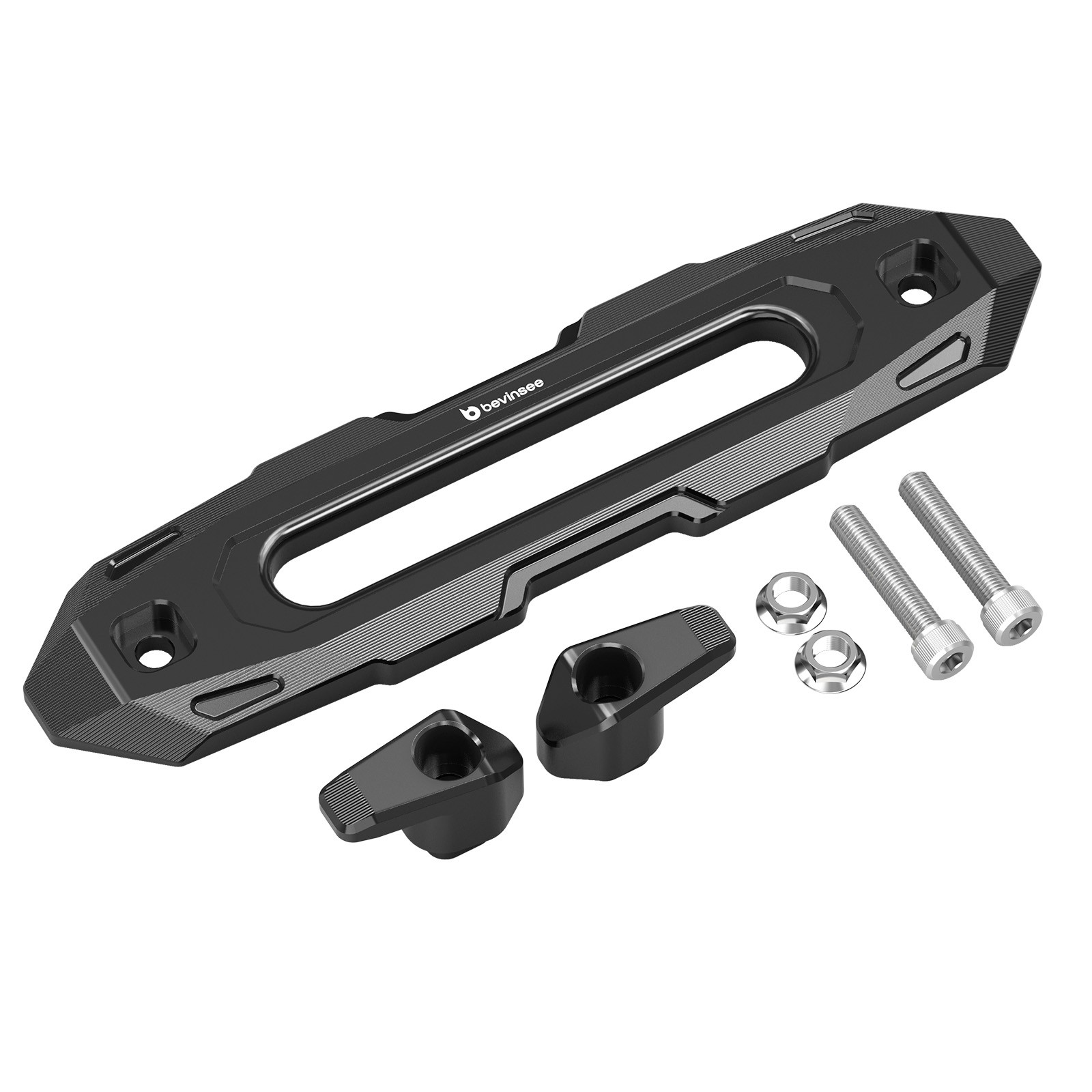 BEVINSEE Bumper 10" Hawse Fairlead Towing Winch Fairlead Aluminum Universal