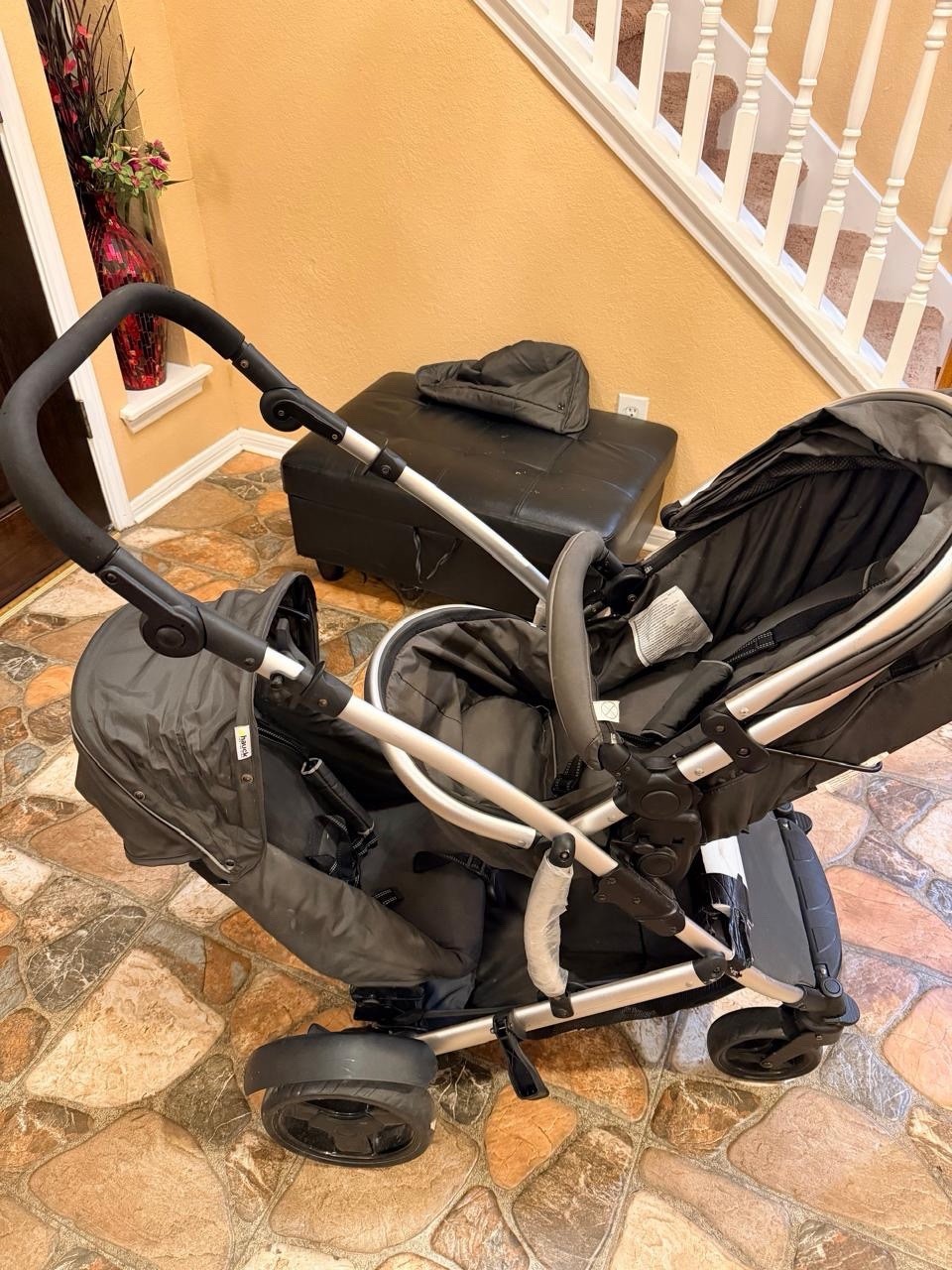 HAUCK Gray Double stroller,Adjustable Handles,