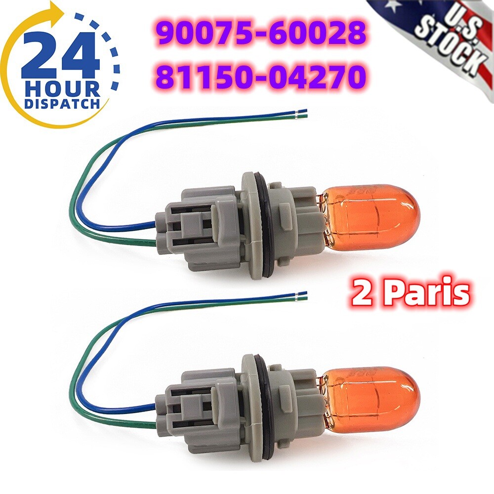 Turn Signal Corner Light Socket 1Pair For Toyota Tacoma Highlander RAV4 Prius