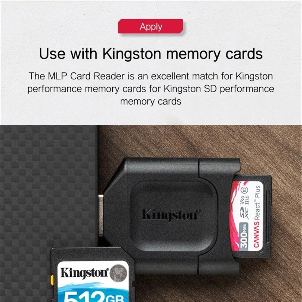 Kingston MobileLite Plus USB 3.2 UHS-II SD SDHC SDXC Memory Card Reader