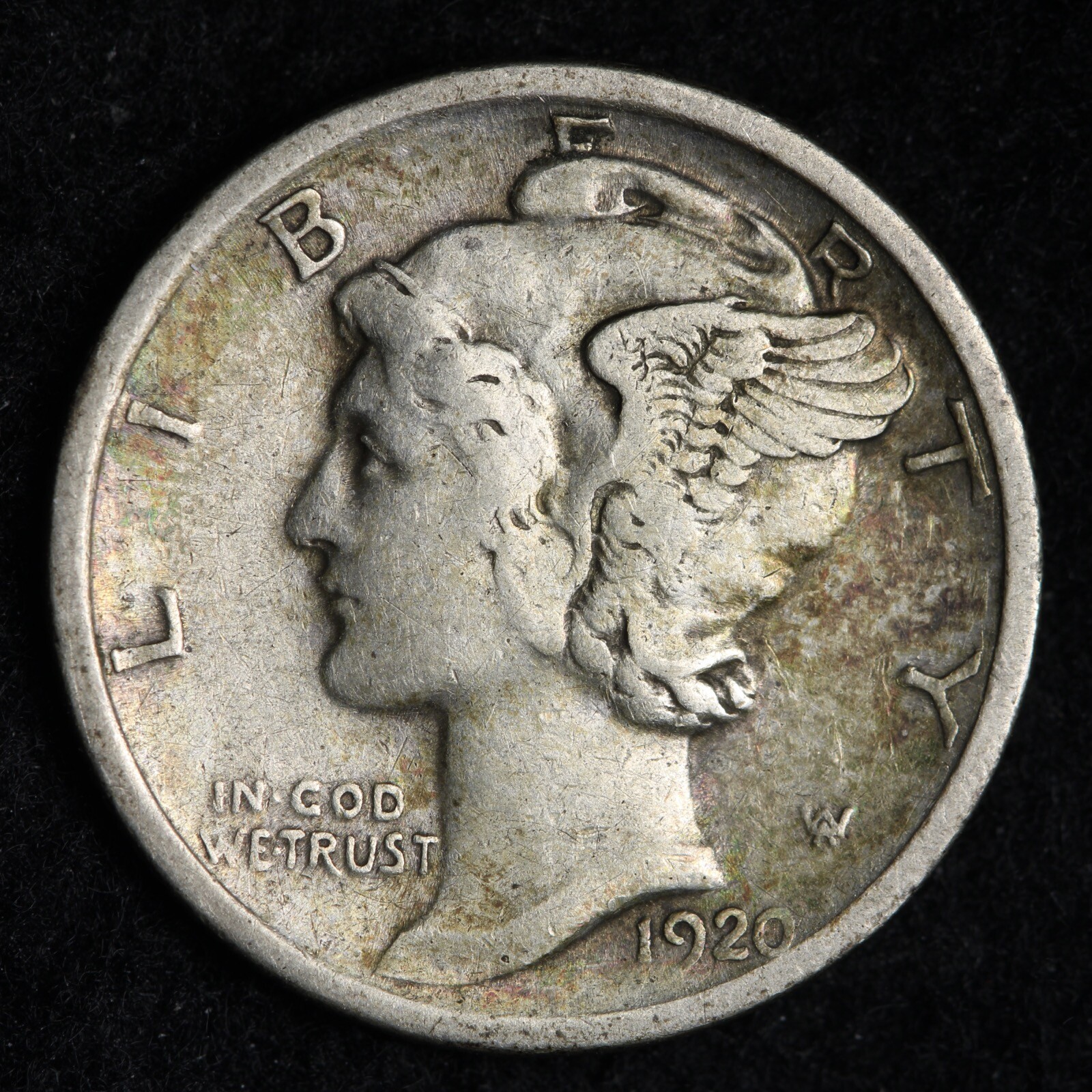 1920-D Mercury Silver Dime CHOICE XF E359 XVB