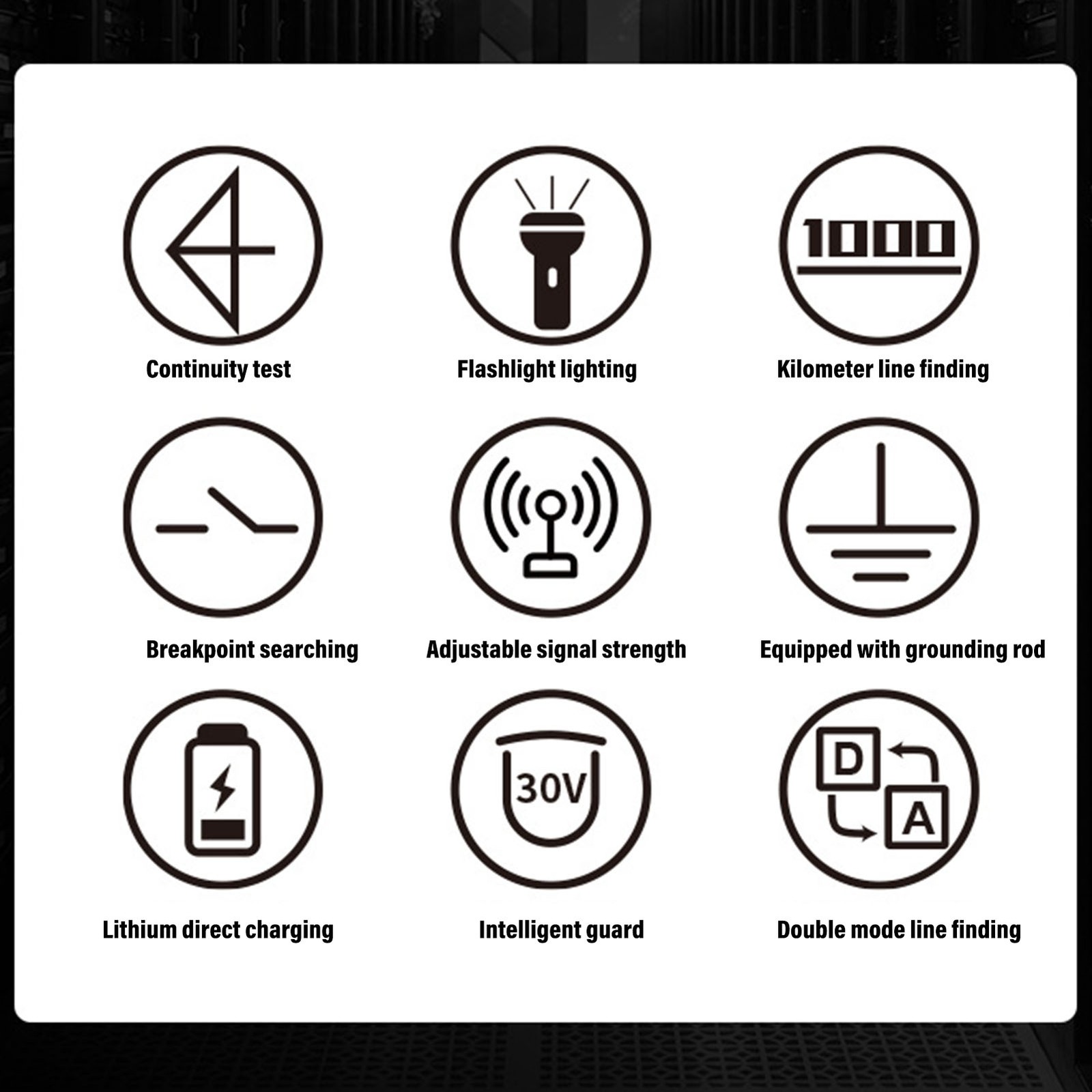 Underground Wire Locator Digital Analog Buried Wire Tracer Cable Break Detector