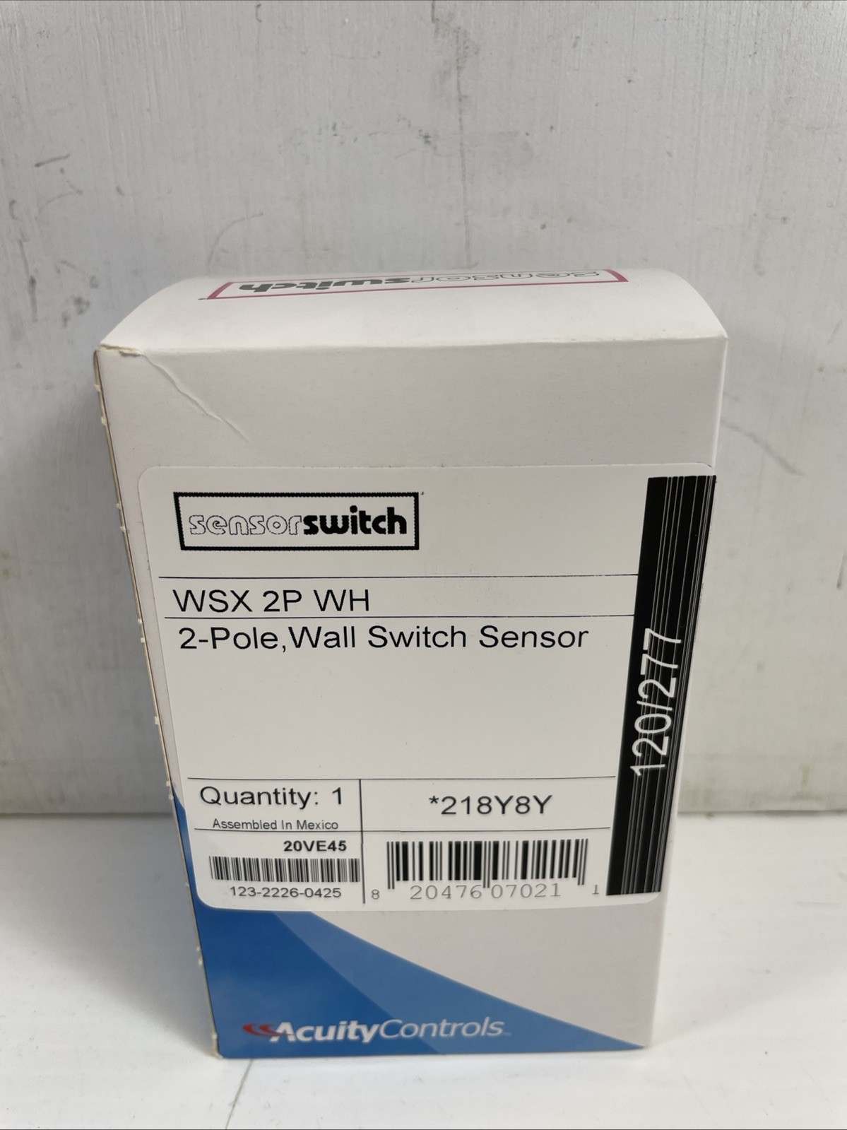 Acuity Controls WSX-2P-WH 2-pole Wall Switch Occupancy Sensor White