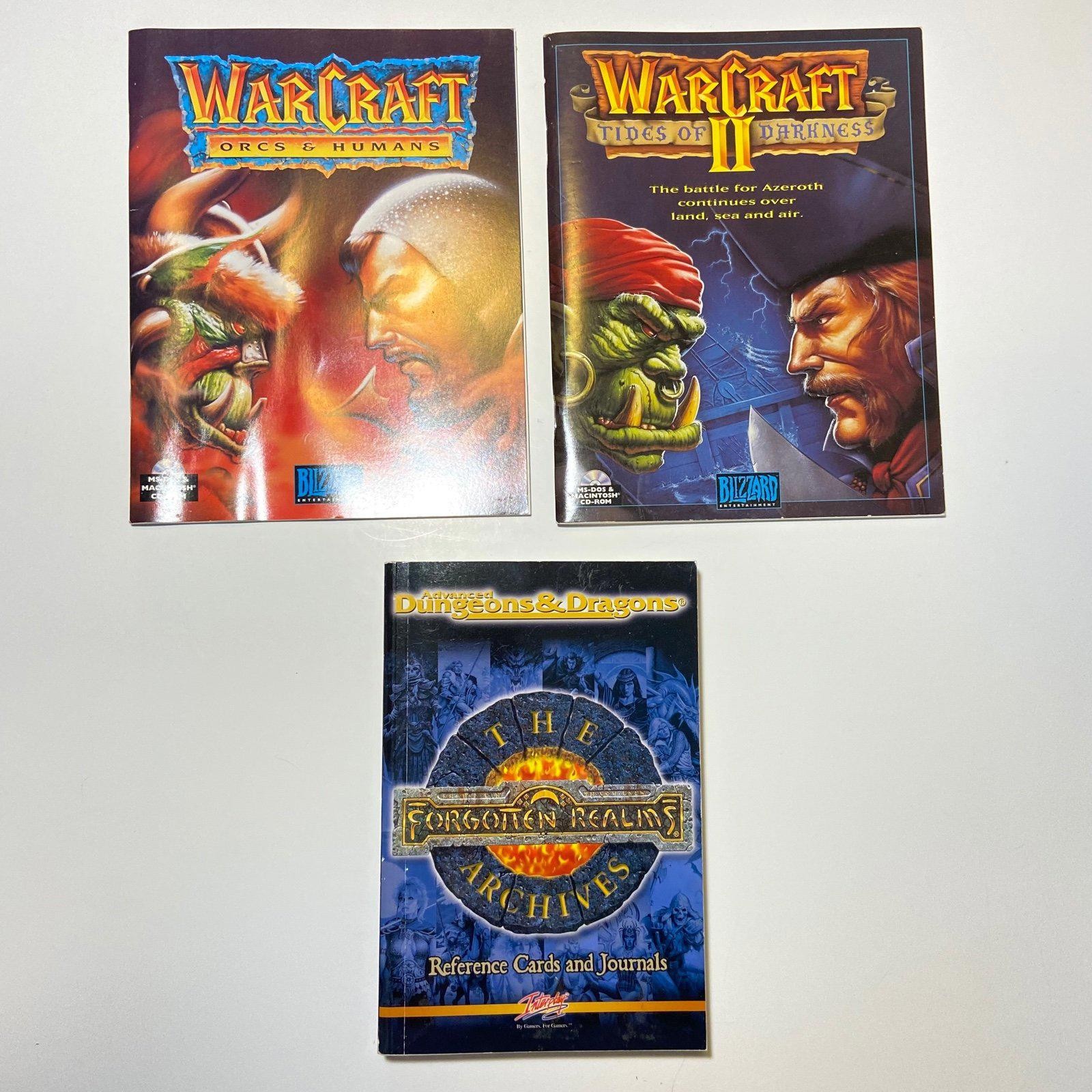 Warcraft And Advanced Dungeons & Dragons PC Game - MANUALS ONLY