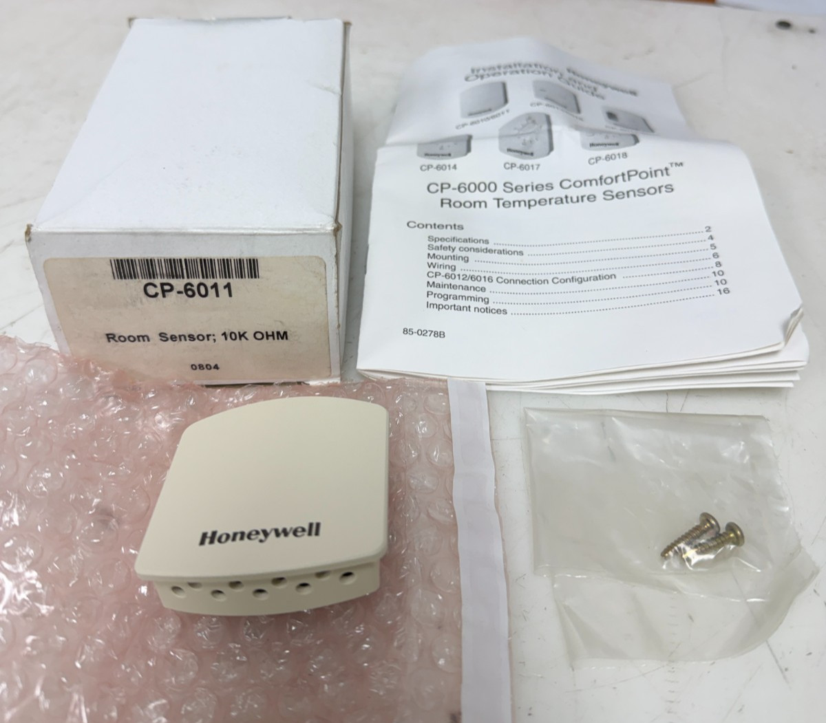 👀NEW HONEYWELL CP-6000 SERIES COMFORTPOINT ROOM TEMPERATURE SENSOR CP-6011