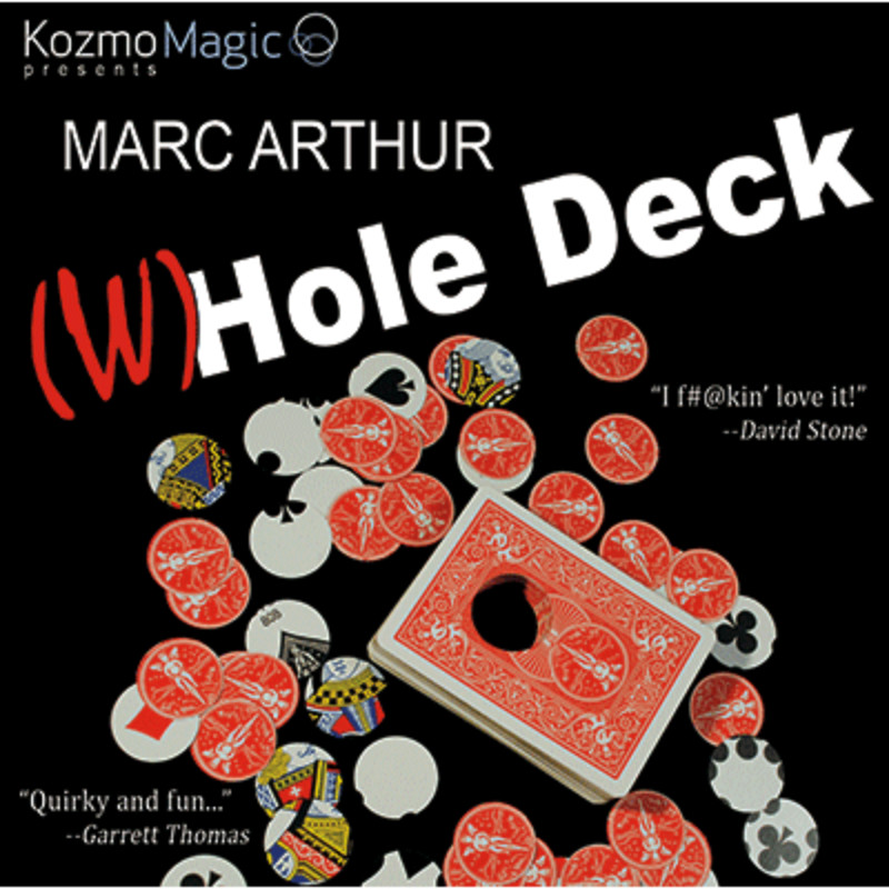 The (W)Hole Deck Red (DVD and Gimmick) by Marc Arthur and Kozmomagic - Trick