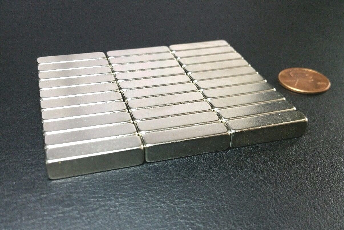 30 Neodymium N52 Block Magnets Super Strong Rare Earth 1" x 1/4" x 1/4"