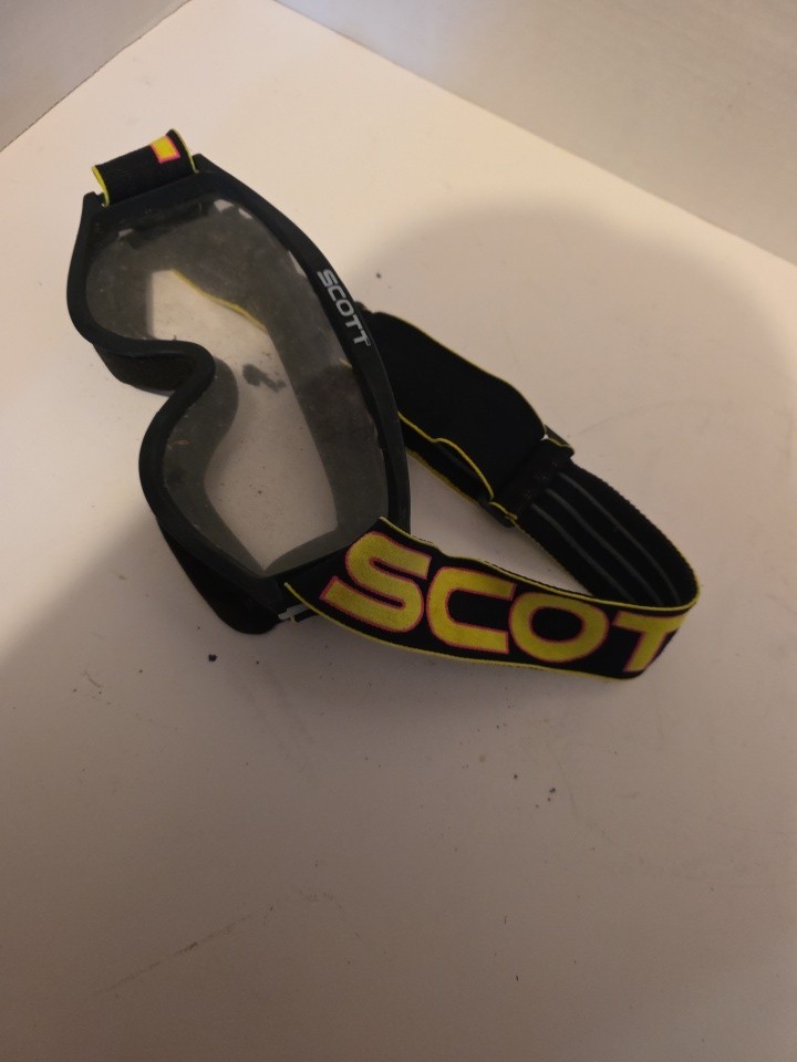 Vintage Scott Motocross Goggles Yellow & Pink