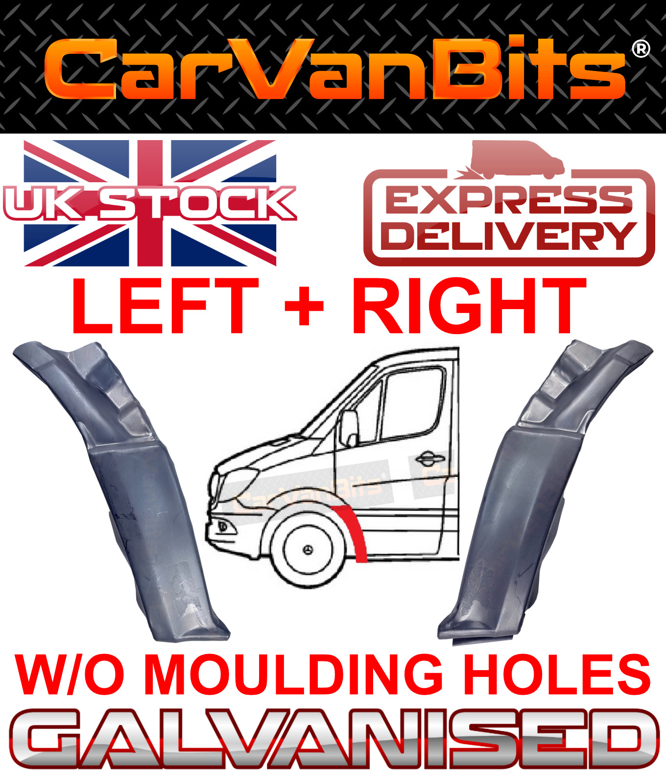FOR MERCEDES SPRINTER VW CRAFTER 2E MK1 06-18 FRONT WHEEL ARCH REPAIR SILL PANEL