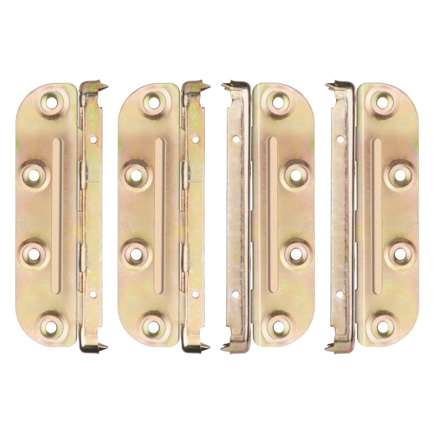 4 PCS Surface Mounted Bed Rail Brackets Hardware Wood Headboards Footboards