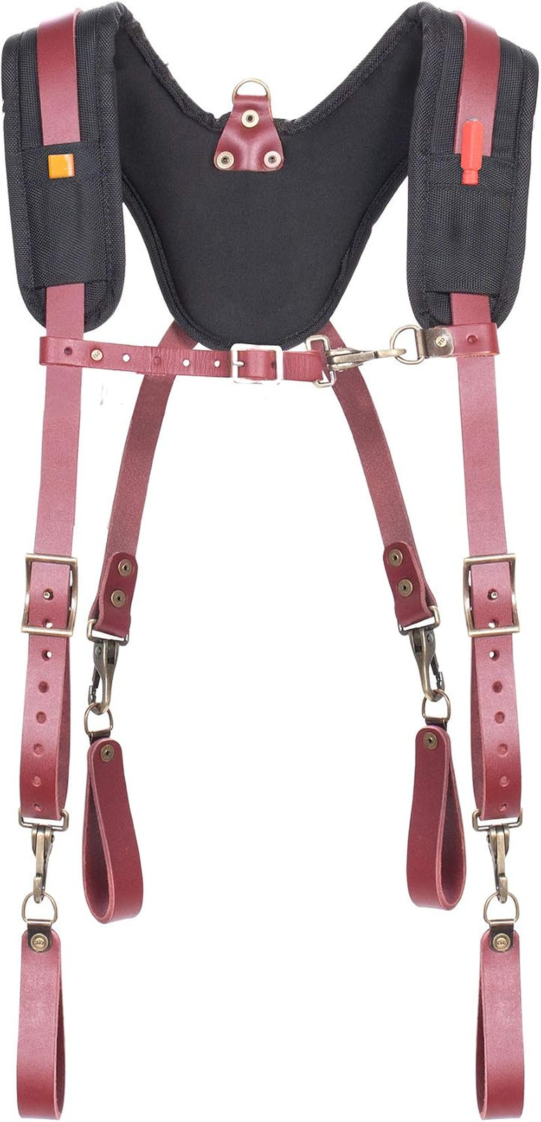 Brown Padded Yoke Leather Suspenders by Clc 21522 - Stylish & Comfortable