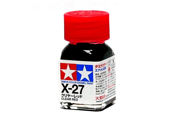 TAMIYA 80027 Model Color Enamel Paint X-27 Clear Red Net 10ml