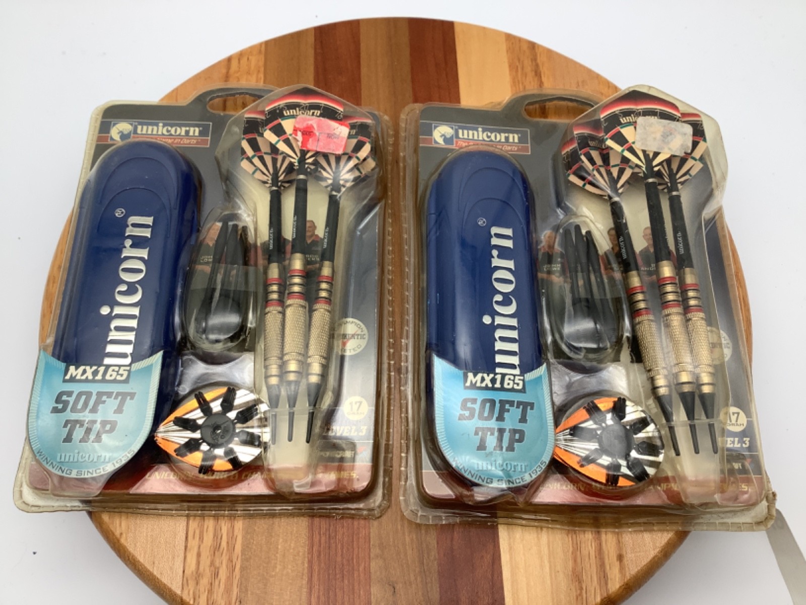 2 Packages of Unicorn • MX165 • Soft Tip Pro Dart Set • Level 3  • 17 Gram
