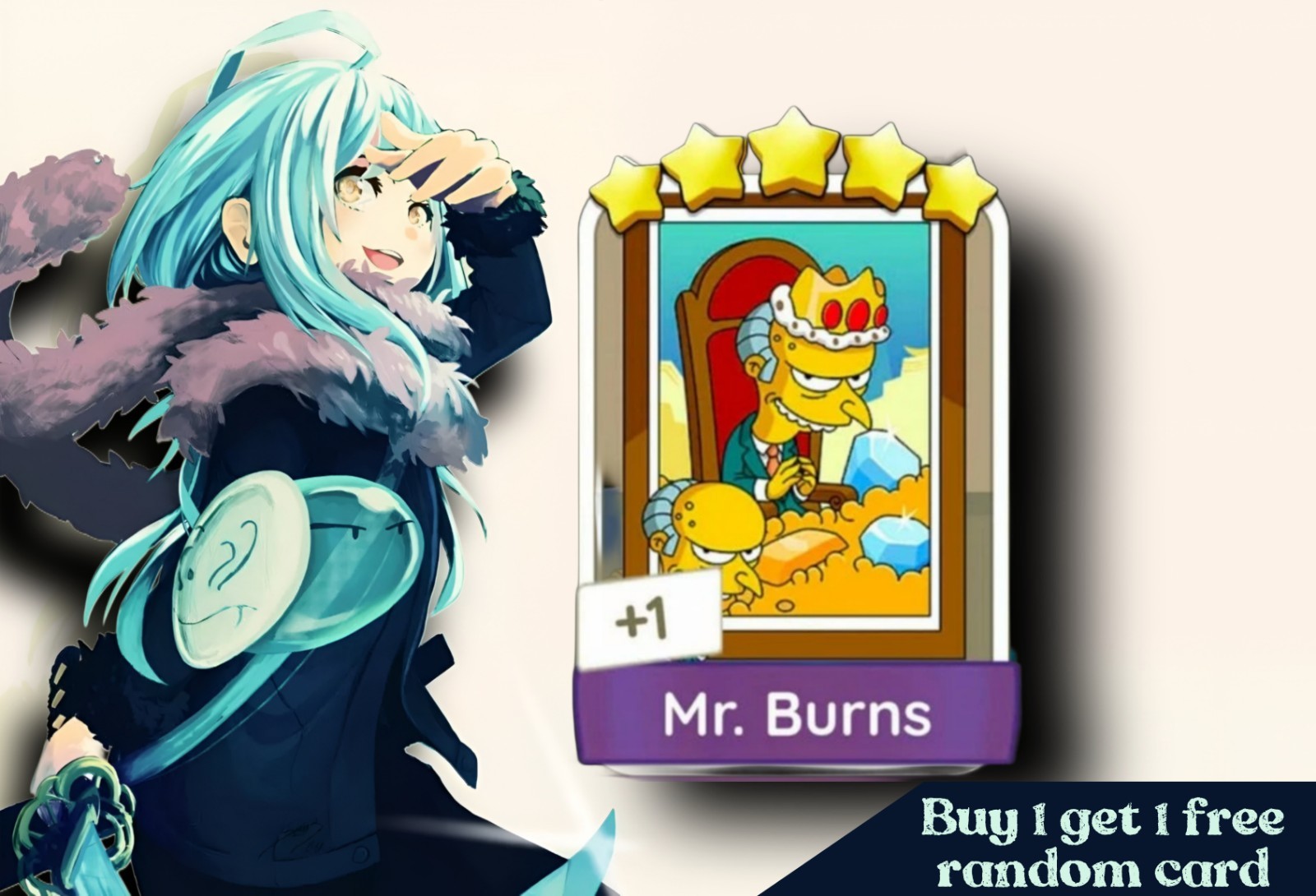 1 x Mr. Burns (⭐️⭐️⭐️⭐️⭐️) - Set 20 - Mono_Poly_Go Stickers - Best Service
