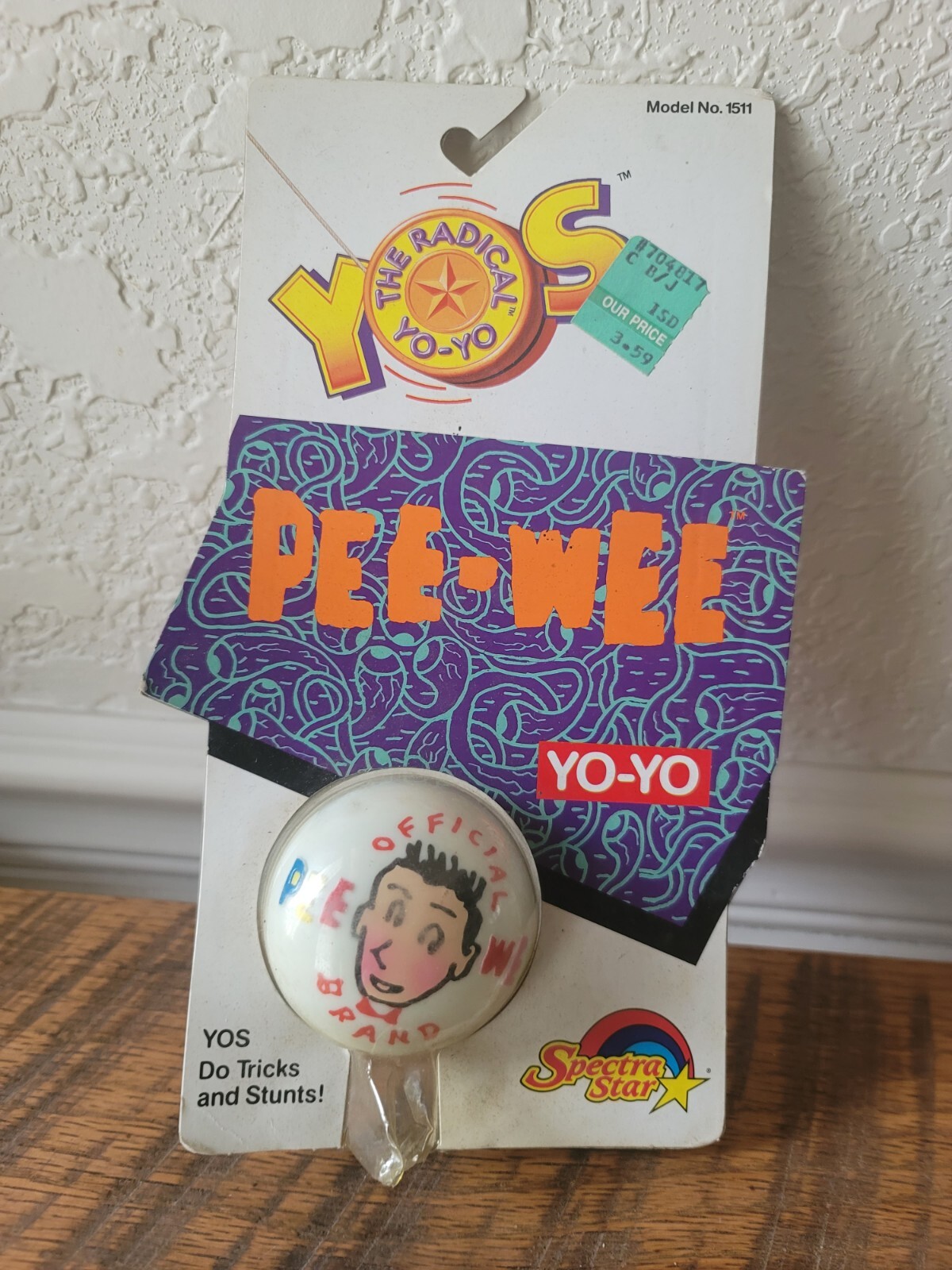 PEE-WEE HERMAN YO-YO copyright 1988 in original packaging