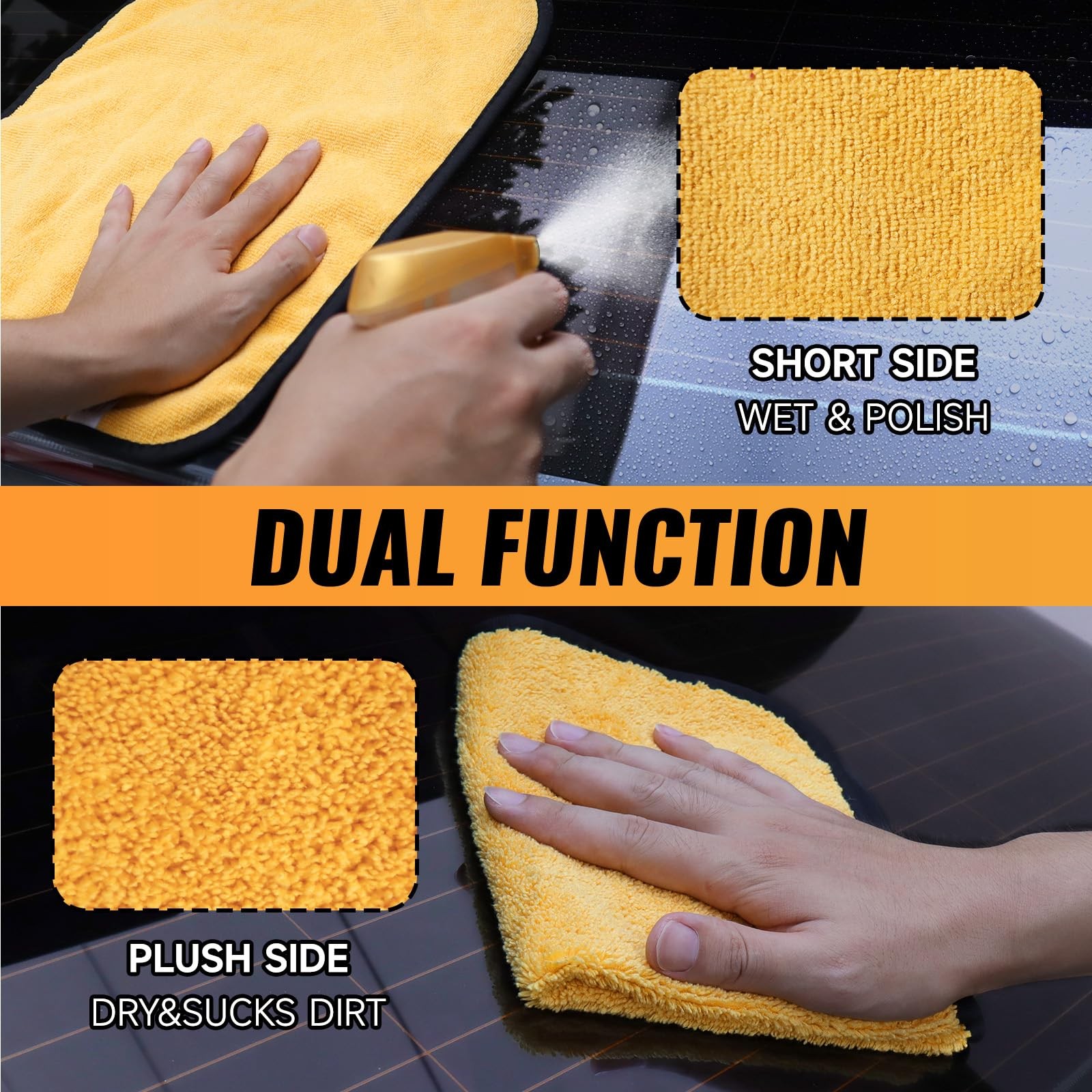 MRD's Home 3 Pack Microfiber Towels for 3PACK, Orange