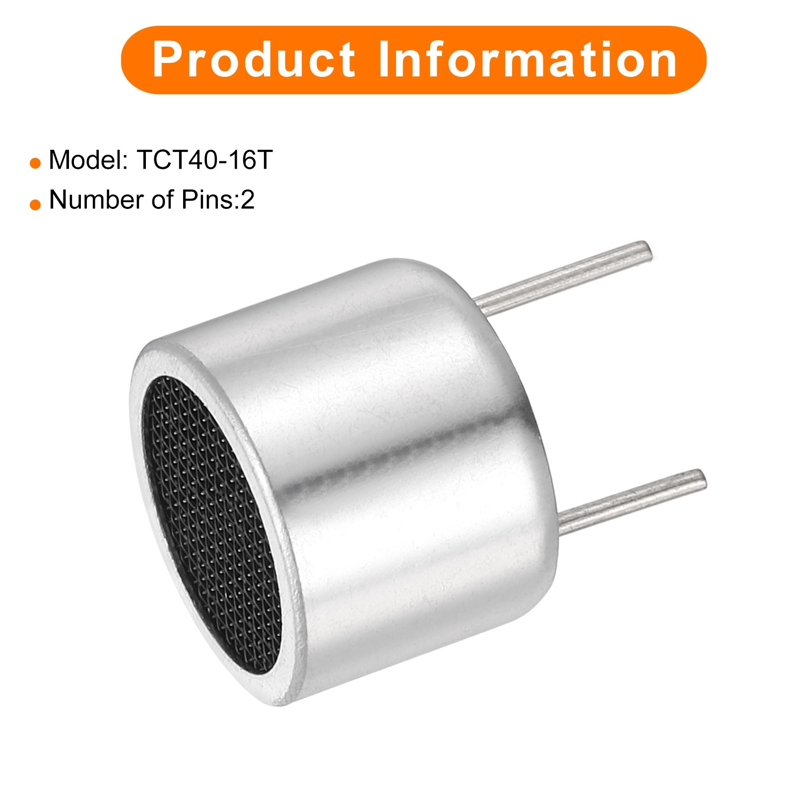10Pcs Silver Ultrasonic Module Distance Sensor TCT40-16T High Precision