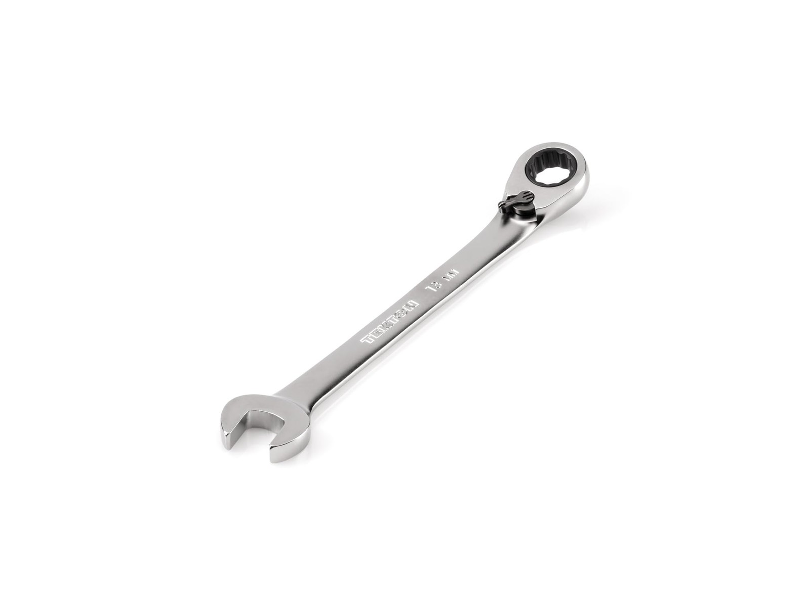 TEKTON 13 mm Reversible 12-Point Ratcheting Combination 13 mm, Satin Nickel